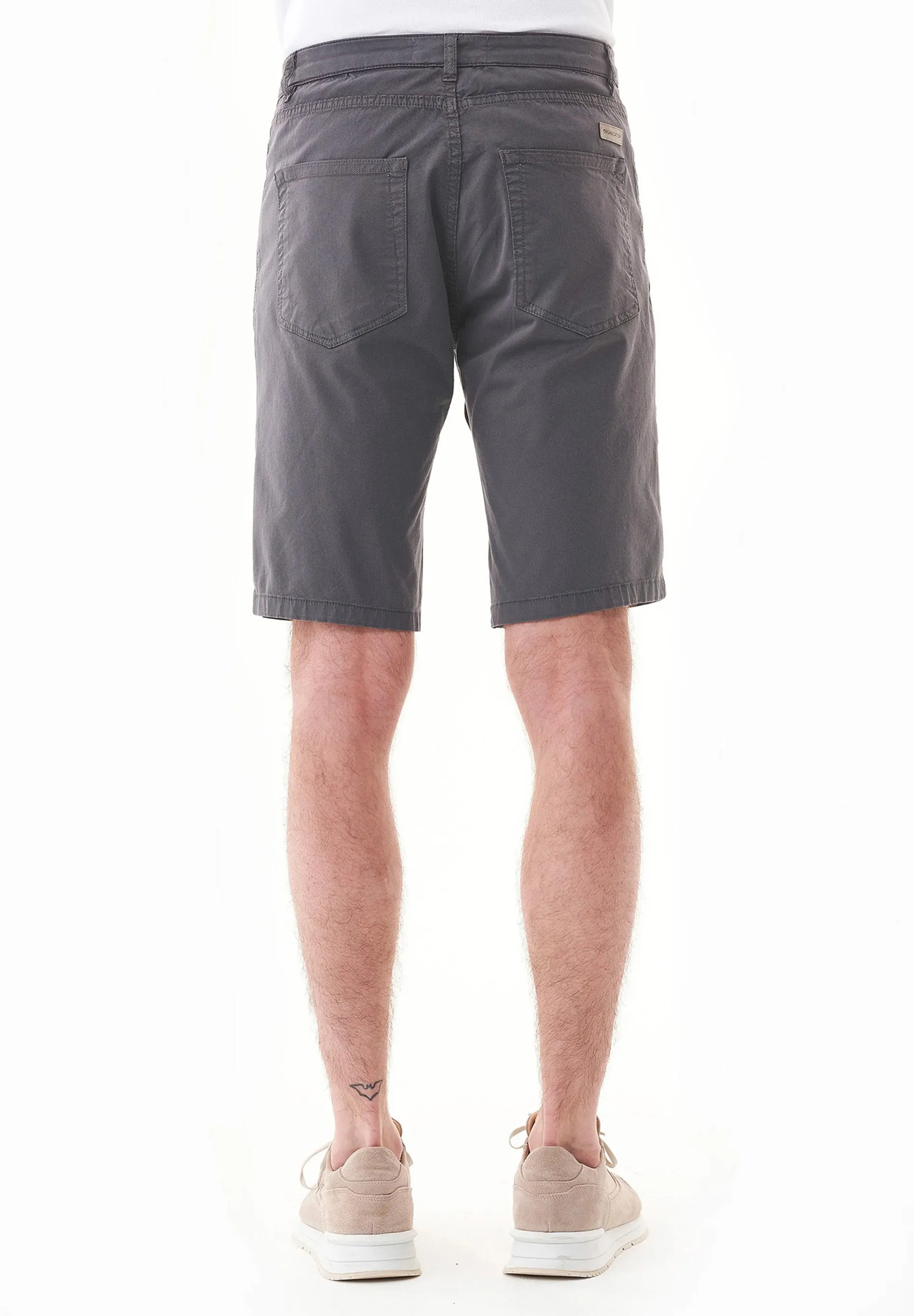 Men's Regular Fit Organic Cotton Shorts Asphalt sold by Ivalo.com product image thumbnail 4
