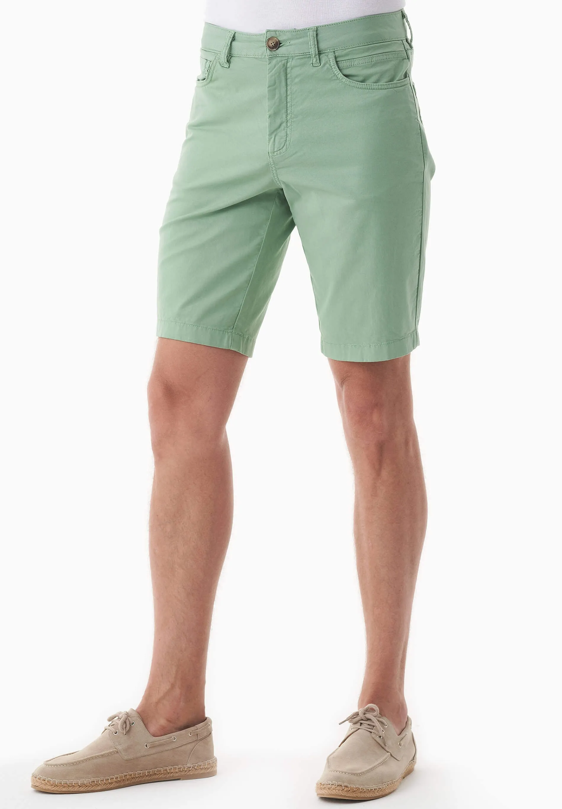 Men's Regular Fit Organic Cotton Shorts Matcha Green sold by Ivalo.com product image thumbnail 4