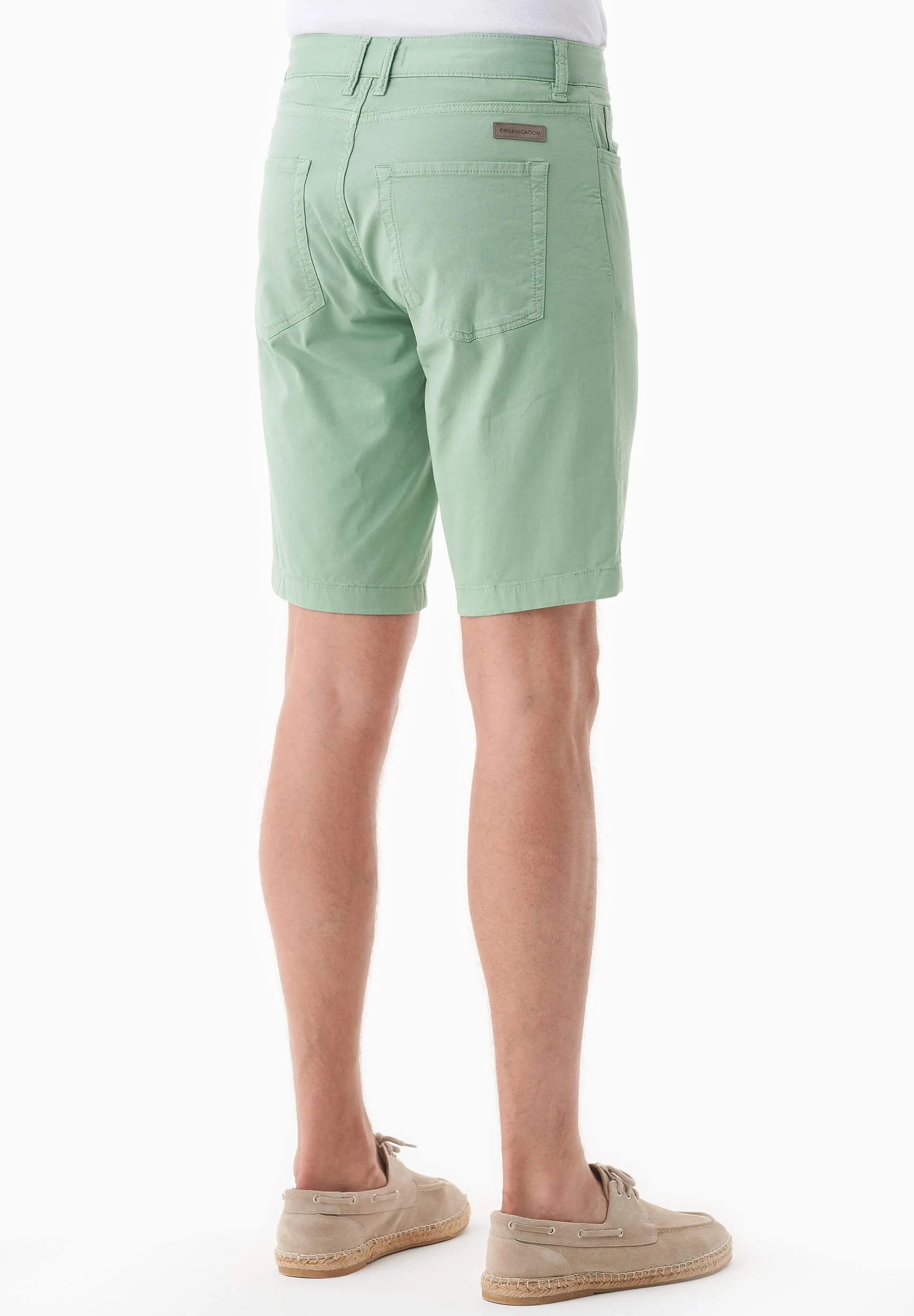 Men's Regular Fit Organic Cotton Shorts Matcha Green sold by Ivalo.com product image thumbnail 5