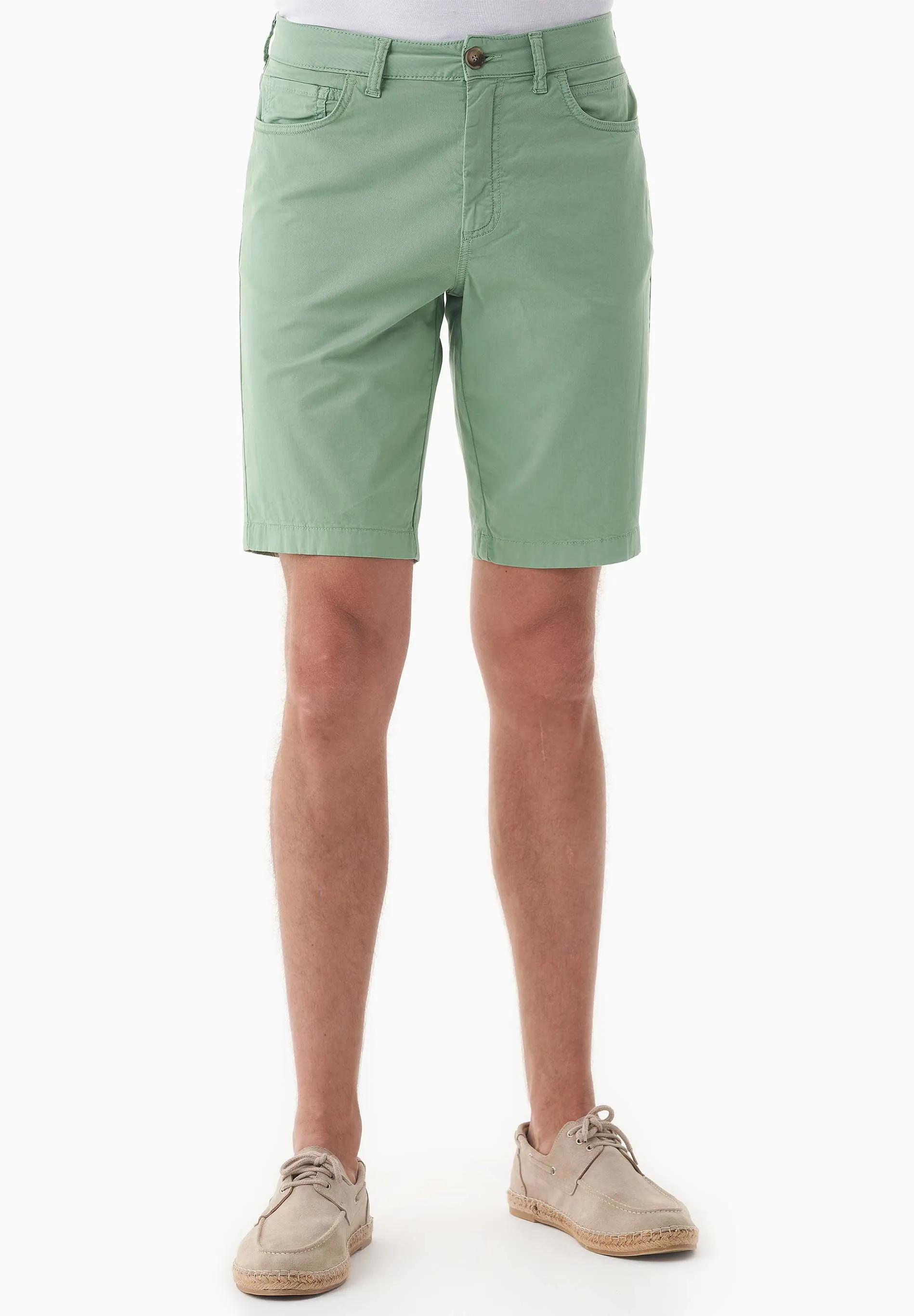 Men's Regular Fit Organic Cotton Shorts Matcha Green sold by Ivalo.com