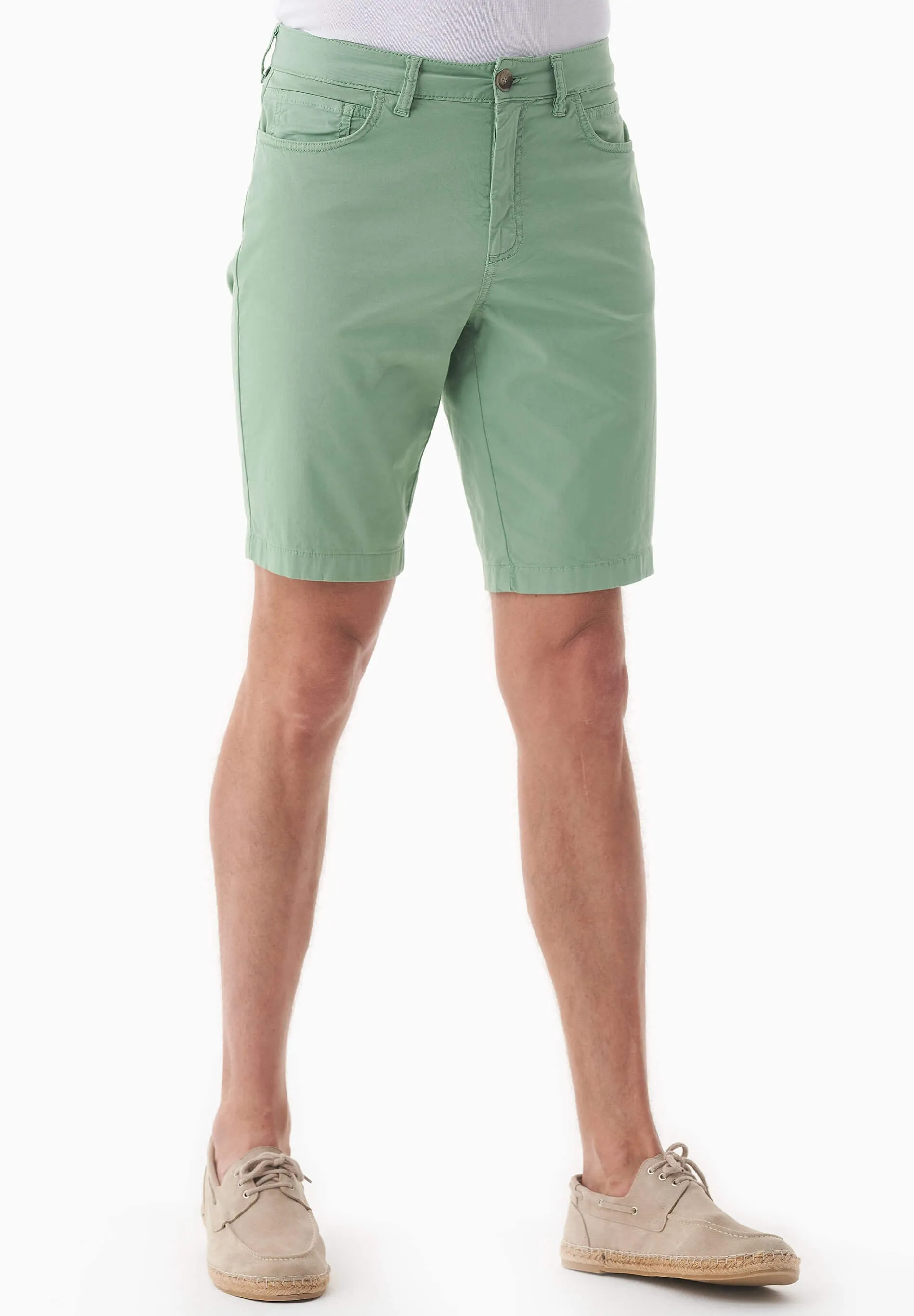 Men's Regular Fit Organic Cotton Shorts Matcha Green sold by Ivalo.com product image thumbnail 3