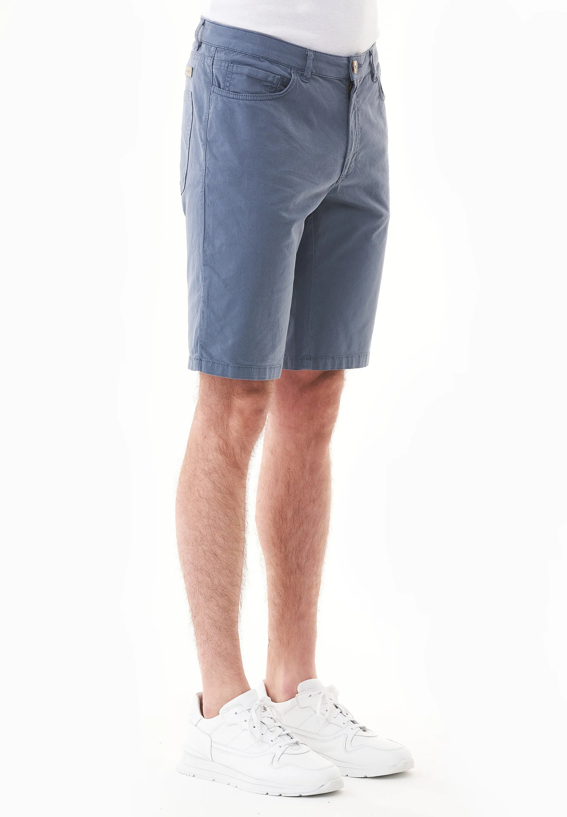 Men's Regular Fit Organic Cotton Shorts Vintage Blue sold by Ivalo.com product image thumbnail 3