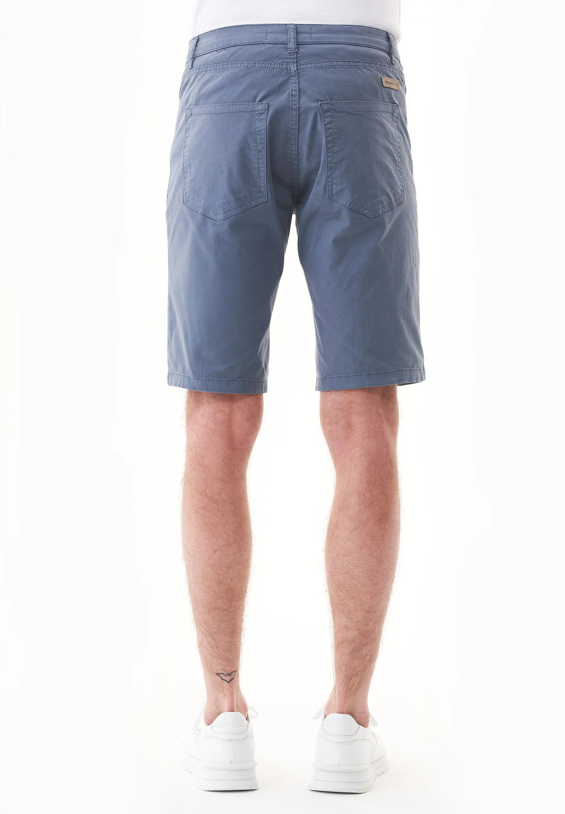Men's Regular Fit Organic Cotton Shorts Vintage Blue sold by Ivalo.com product image thumbnail 4