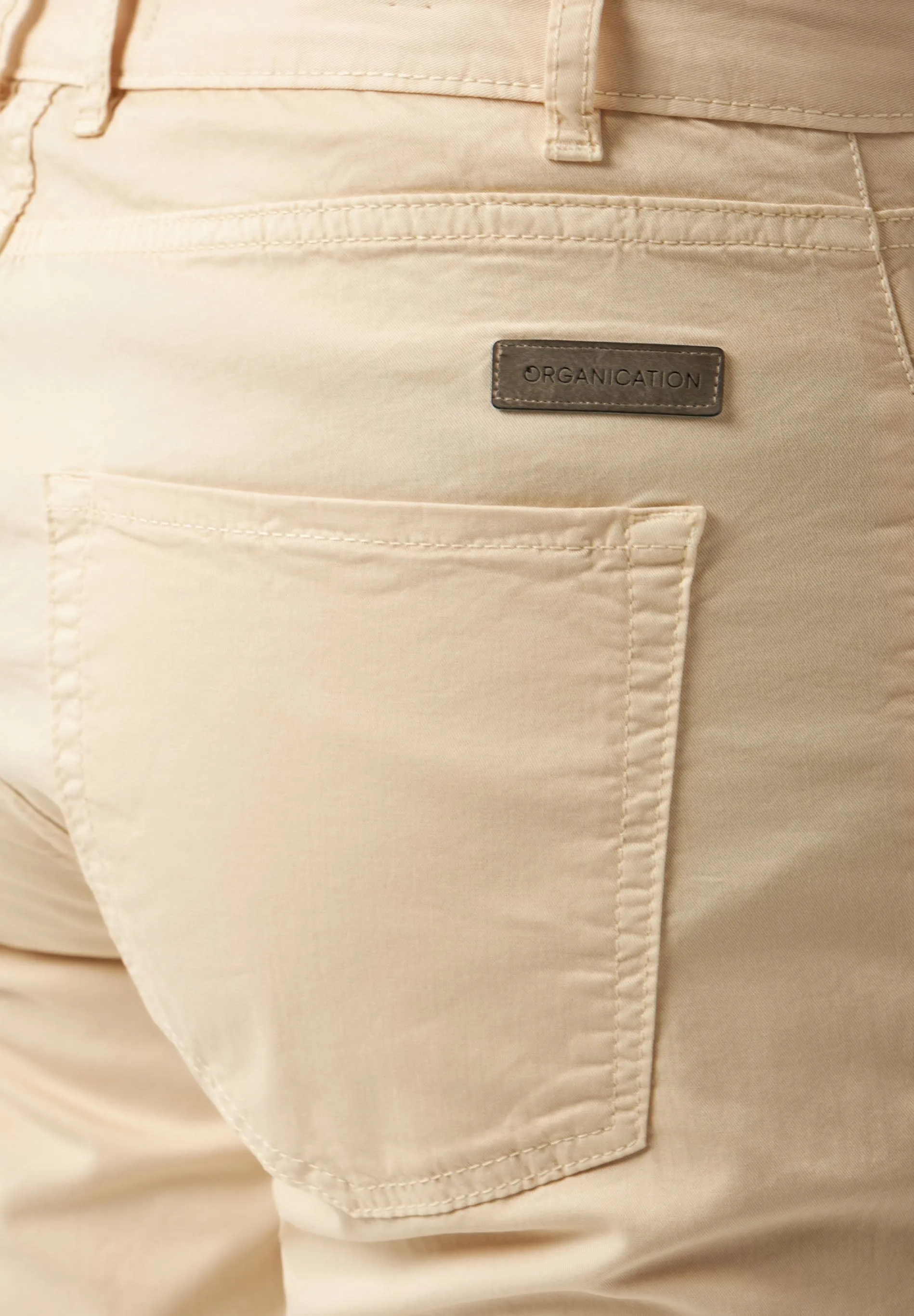 Men's Regular Fit Organic Cotton Shorts Beige sold by Ivalo.com product image thumbnail 5