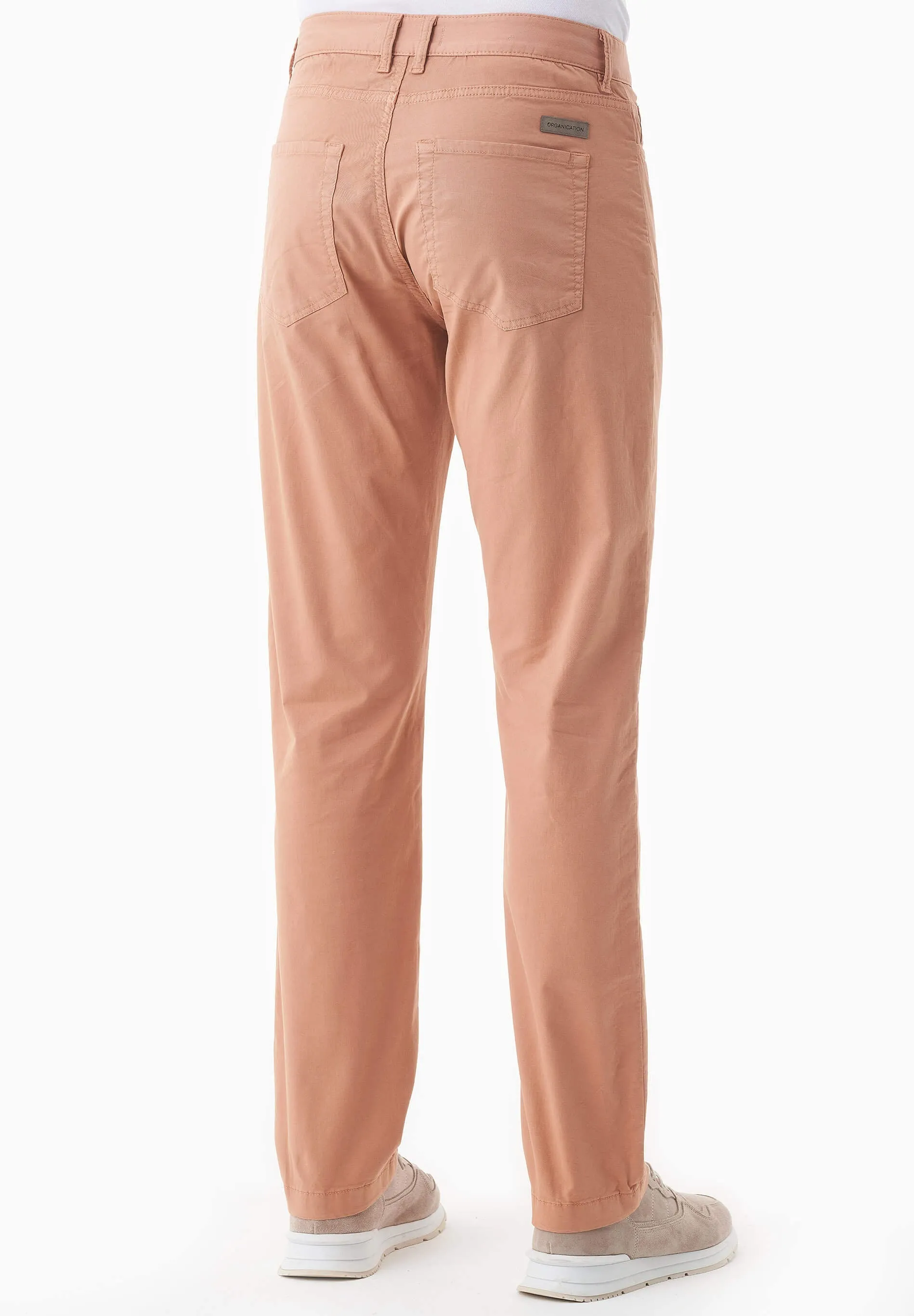 Men's Regular-Fit Organic Cotton Trousers Tan sold by Ivalo.com product image thumbnail 5