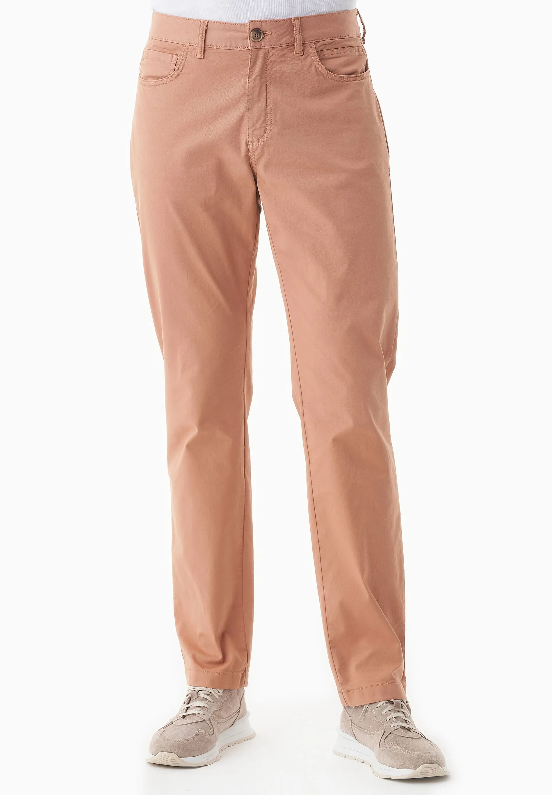 Men's Regular-Fit Organic Cotton Trousers Tan sold by Ivalo.com product image thumbnail 3