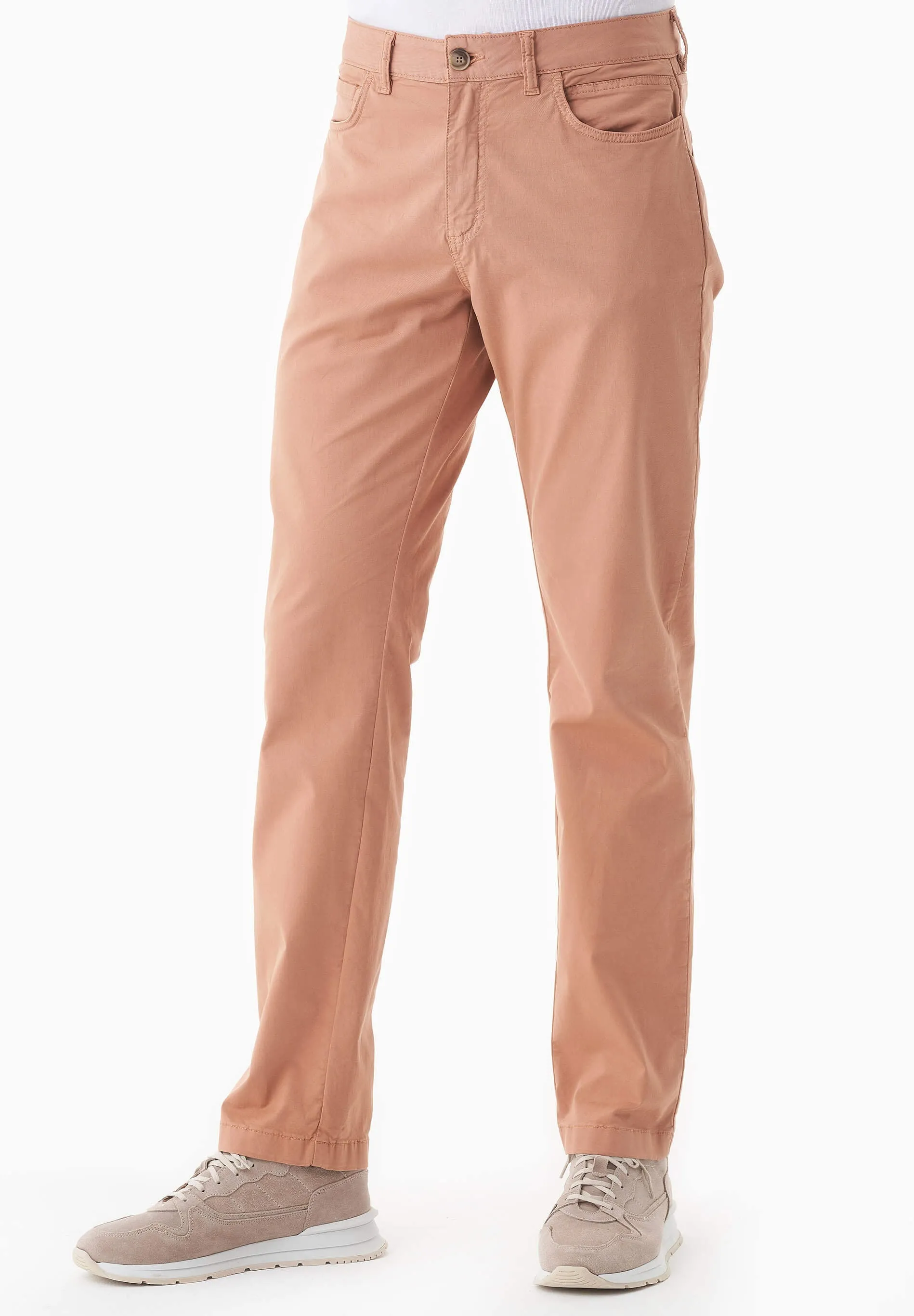 Men's Regular-Fit Organic Cotton Trousers Tan sold by Ivalo.com