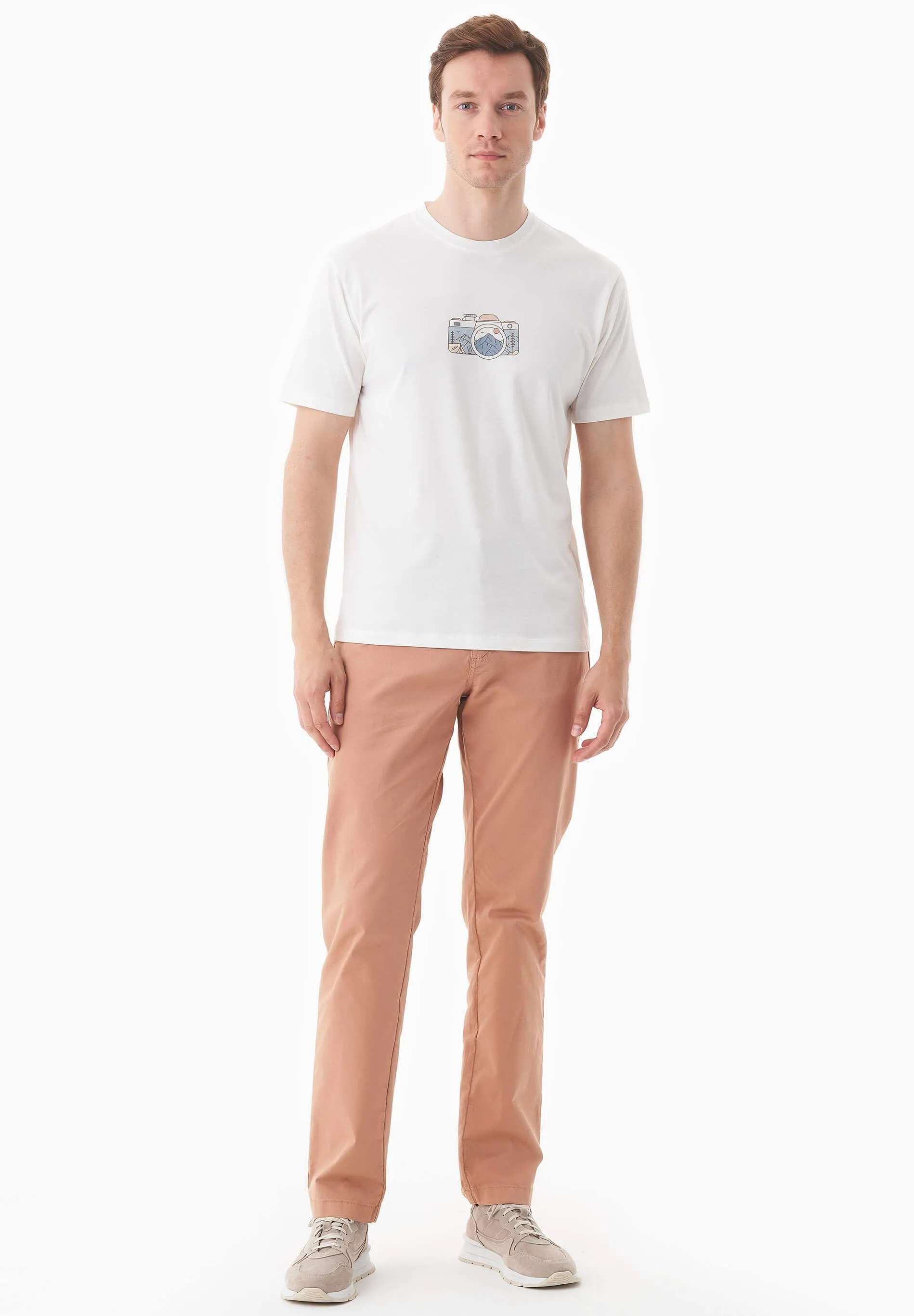 Men's Regular-Fit Organic Cotton Trousers Tan sold by Ivalo.com product image thumbnail 2