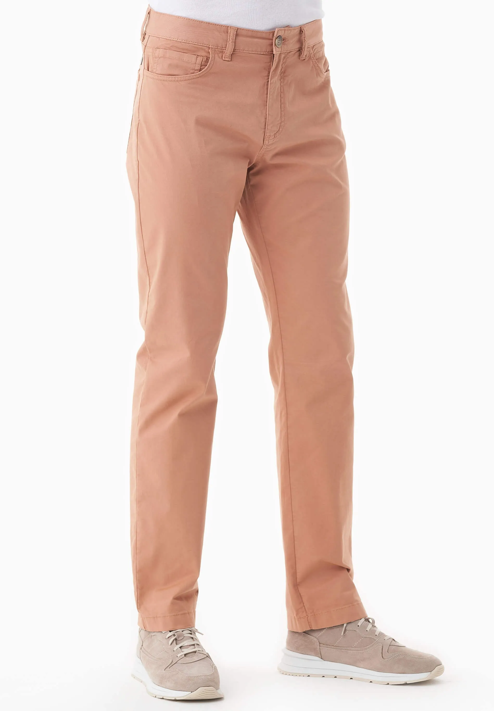 Men's Regular-Fit Organic Cotton Trousers Tan sold by Ivalo.com product image thumbnail 4