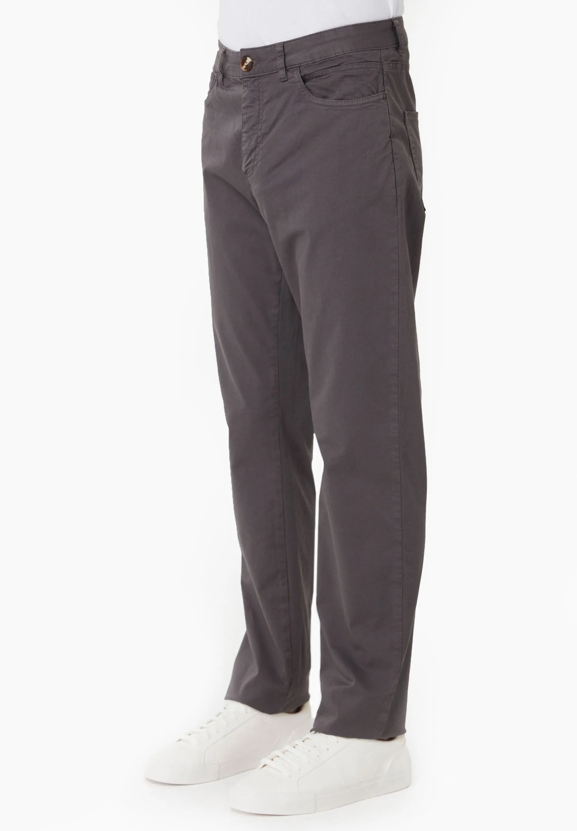Men's Regular-Fit Organic Cotton Trousers Asphalt sold by Ivalo.com product image thumbnail 4