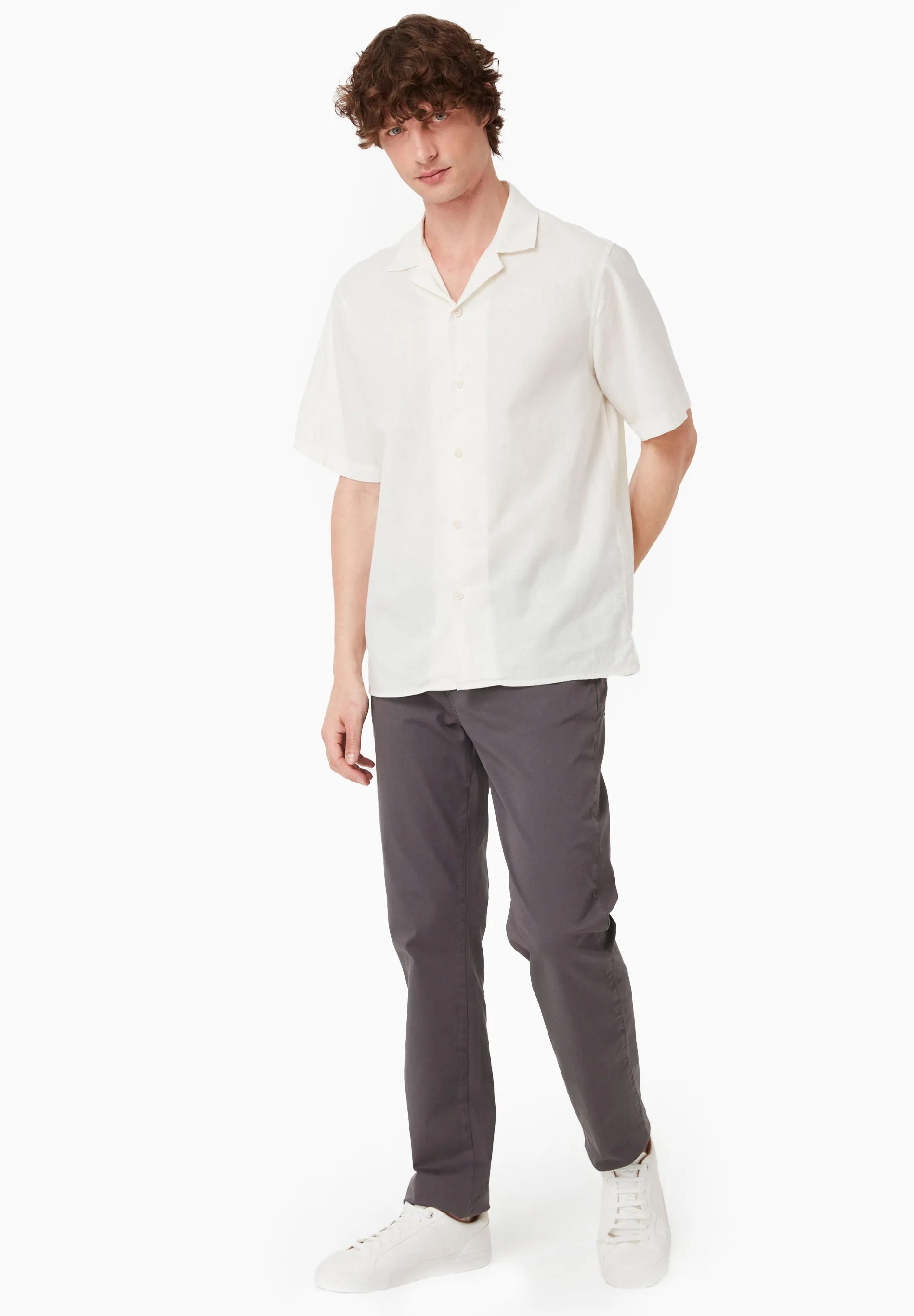 Men's Regular-Fit Organic Cotton Trousers Asphalt sold by Ivalo.com product image thumbnail 2