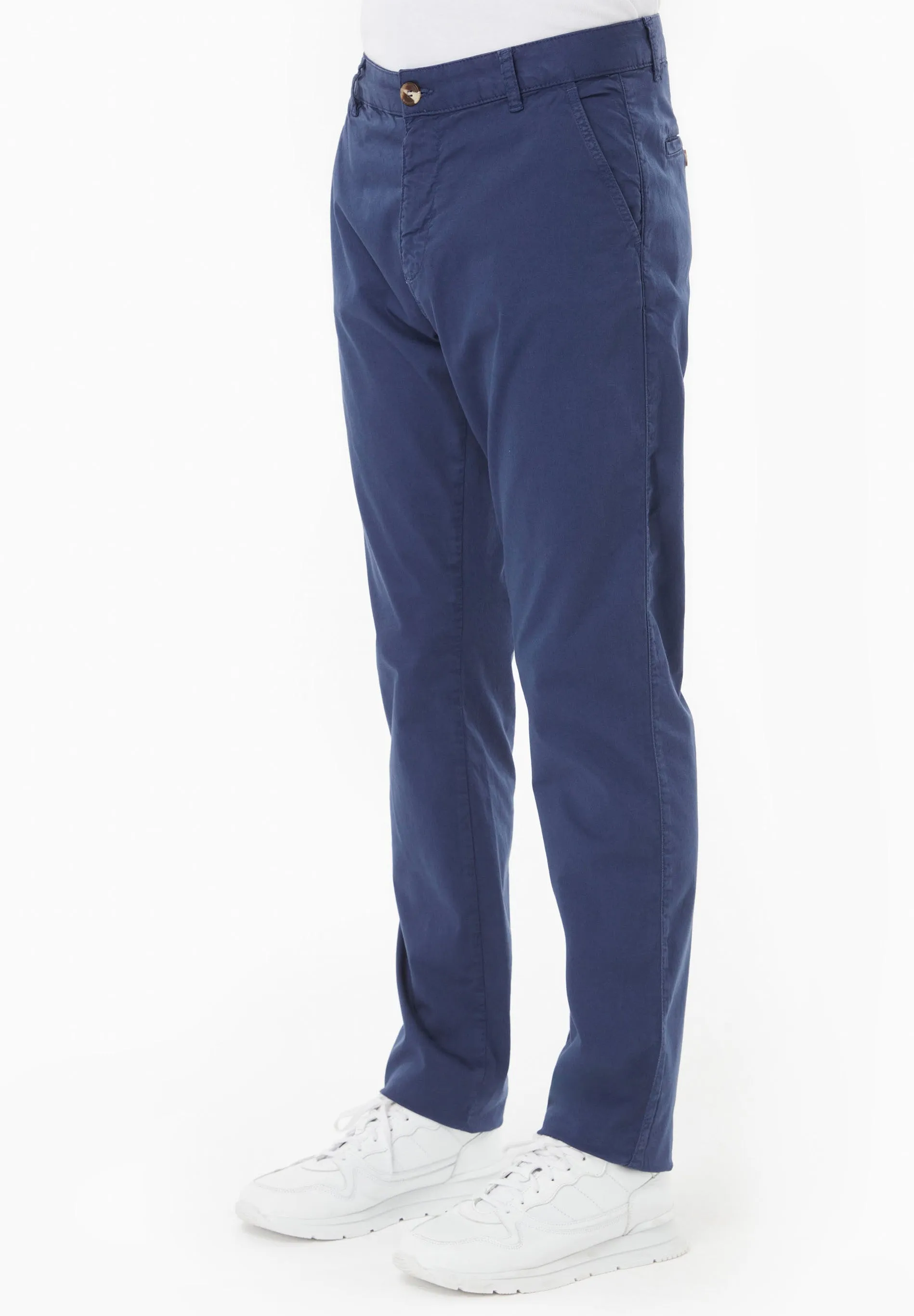 Men's Slim-Fit Organic Cotton Trousers Navy sold by Ivalo.com product image thumbnail 3