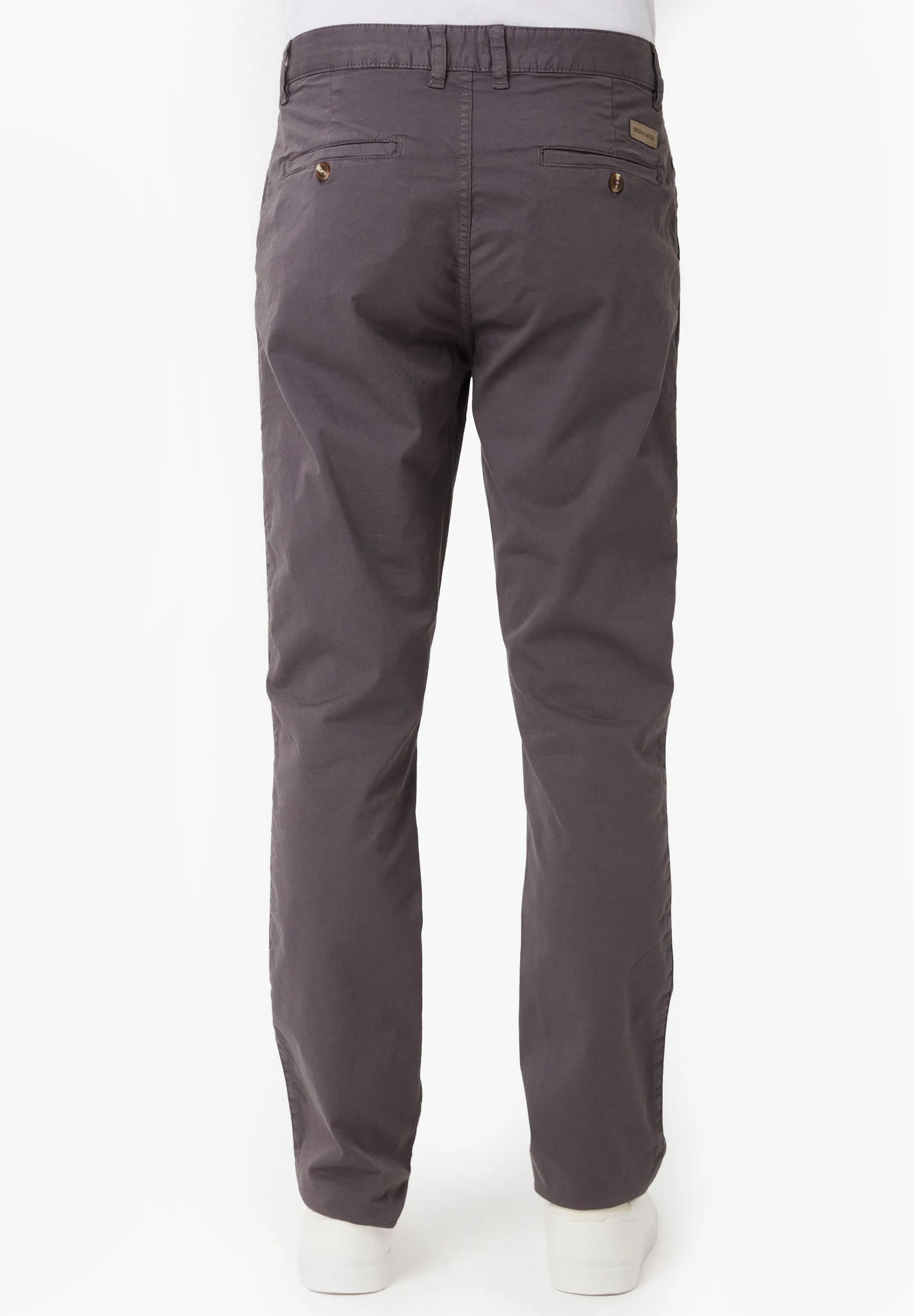 Men's Slim-Fit Organic Cotton Trousers Asphalt sold by Ivalo.com product image thumbnail 4