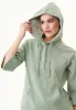 3/4 Sleeve Organic Cotton Hoodie Dusty Olive sold by Ivalo.com