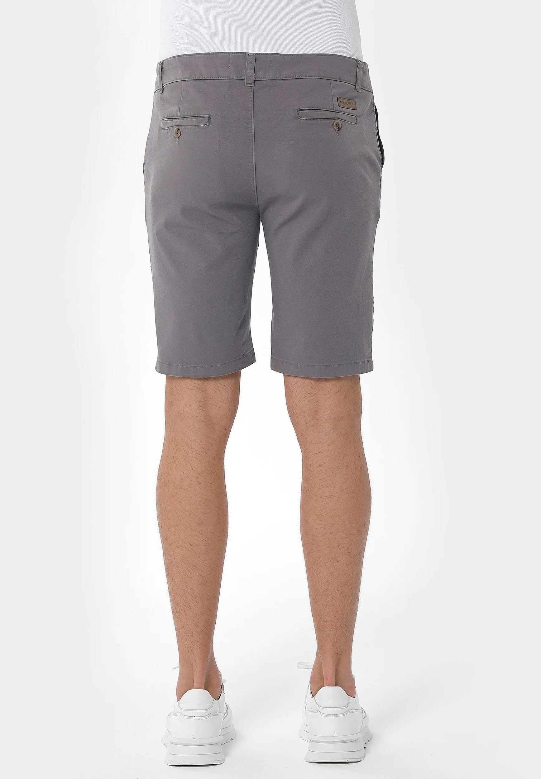 Men's Slim Organic Cotton Chino Shorts Shadow sold by Ivalo.com product image thumbnail 4