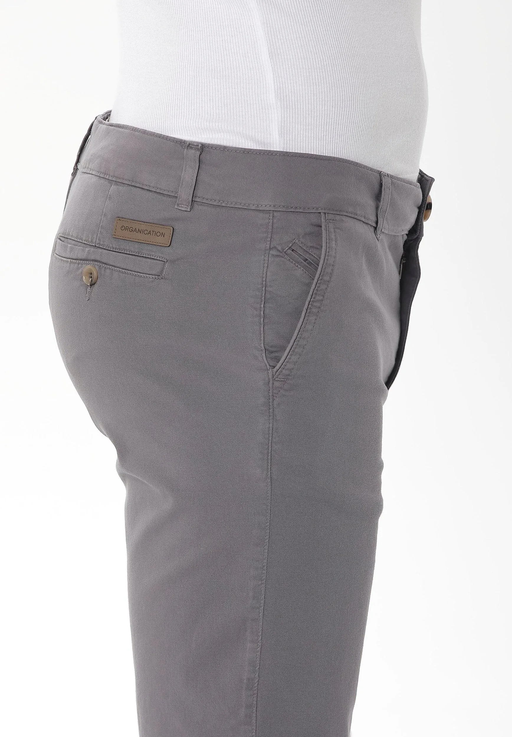 Men's Slim Organic Cotton Chino Shorts Shadow sold by Ivalo.com product image thumbnail 5