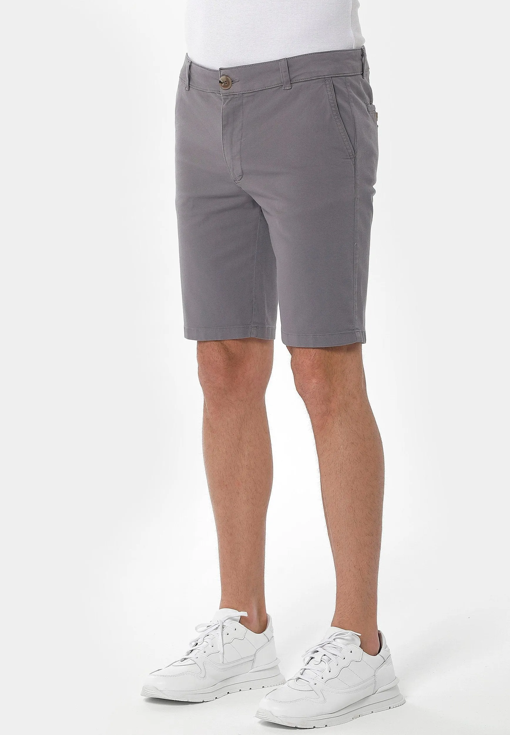 Men's Slim Organic Cotton Chino Shorts Shadow sold by Ivalo.com product image thumbnail 3