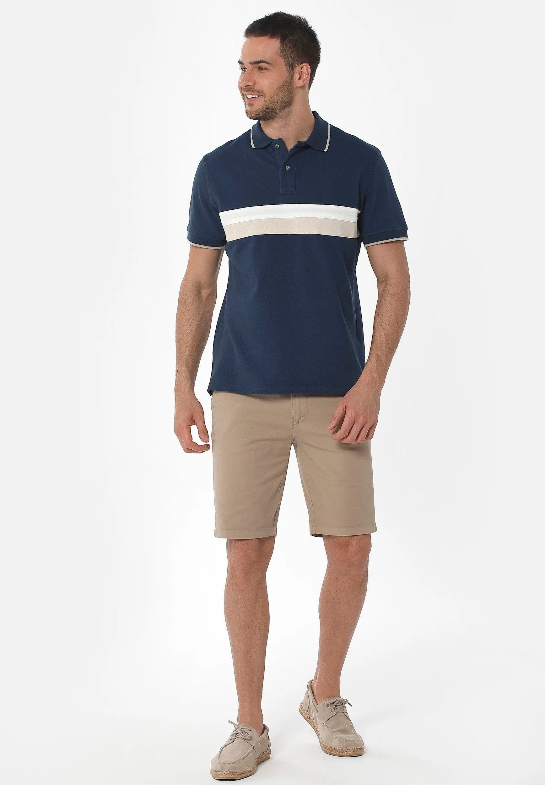 Men's Slim Organic Cotton Chino Shorts Beige sold by Ivalo.com product image thumbnail 2