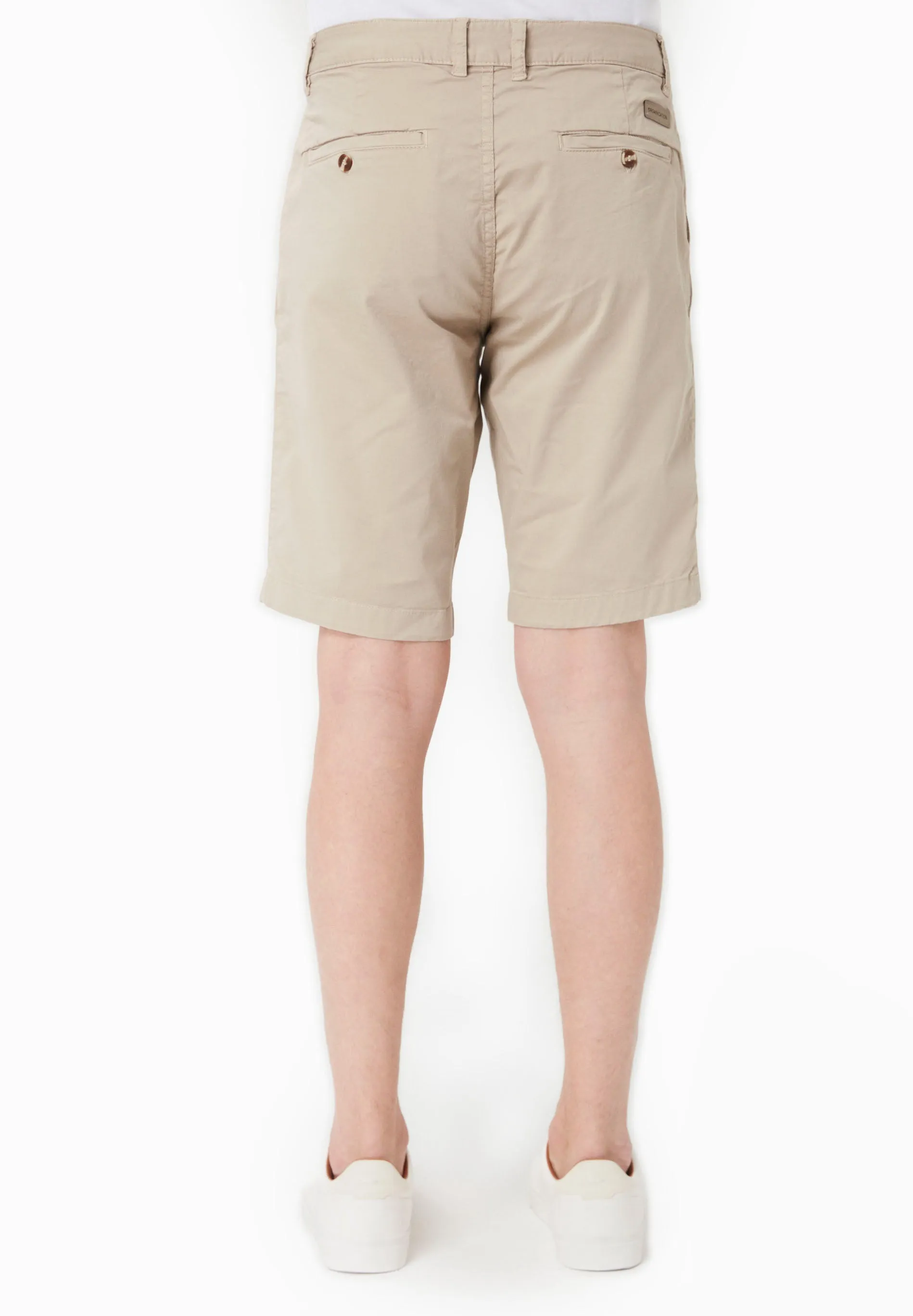 Men's Slim-Fit Organic Cotton Chino Shorts Feather Beige sold by Ivalo.com product image thumbnail 4