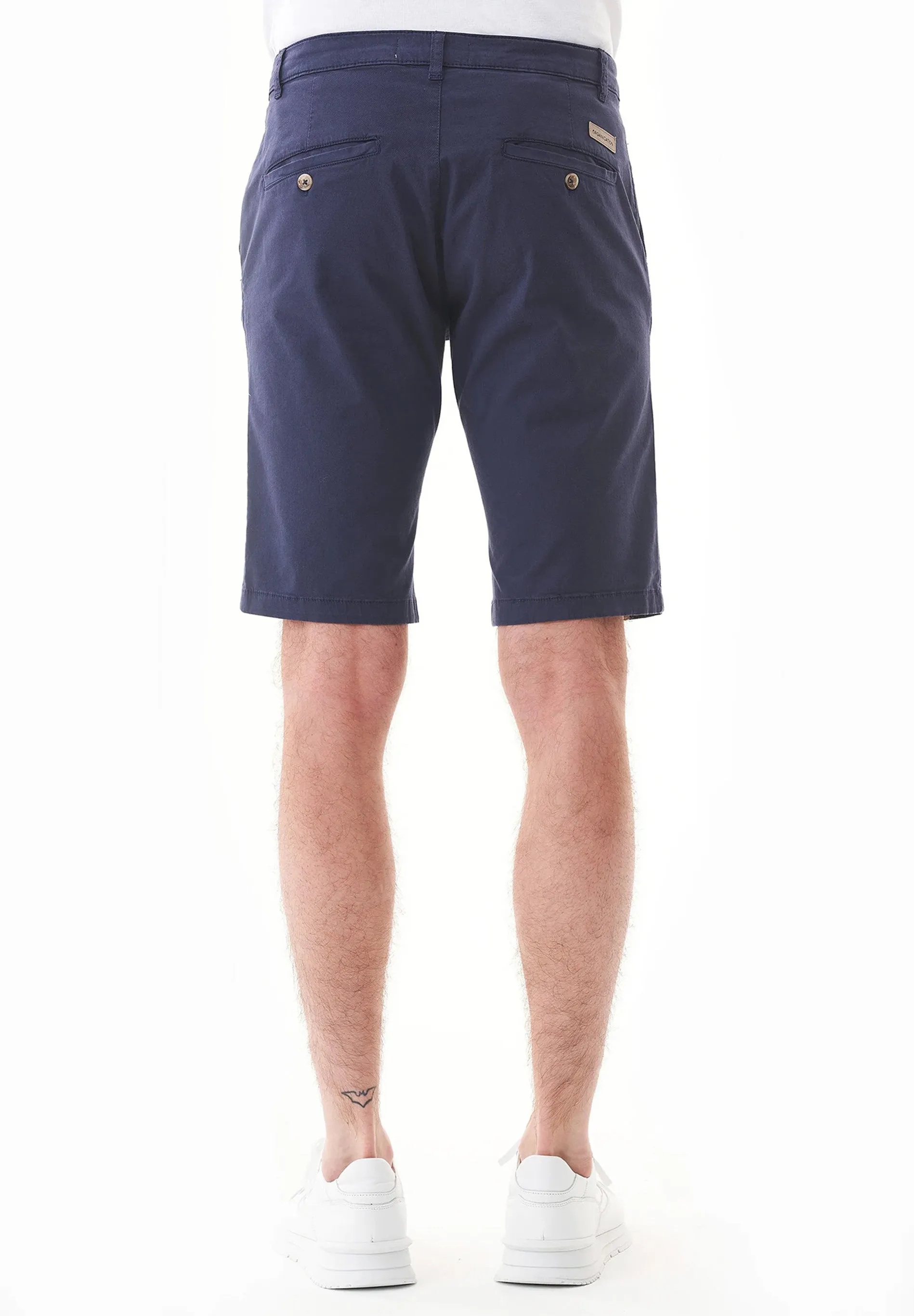 Men's Slim-Fit Organic Cotton Chino Shorts Navy sold by Ivalo.com product image thumbnail 4