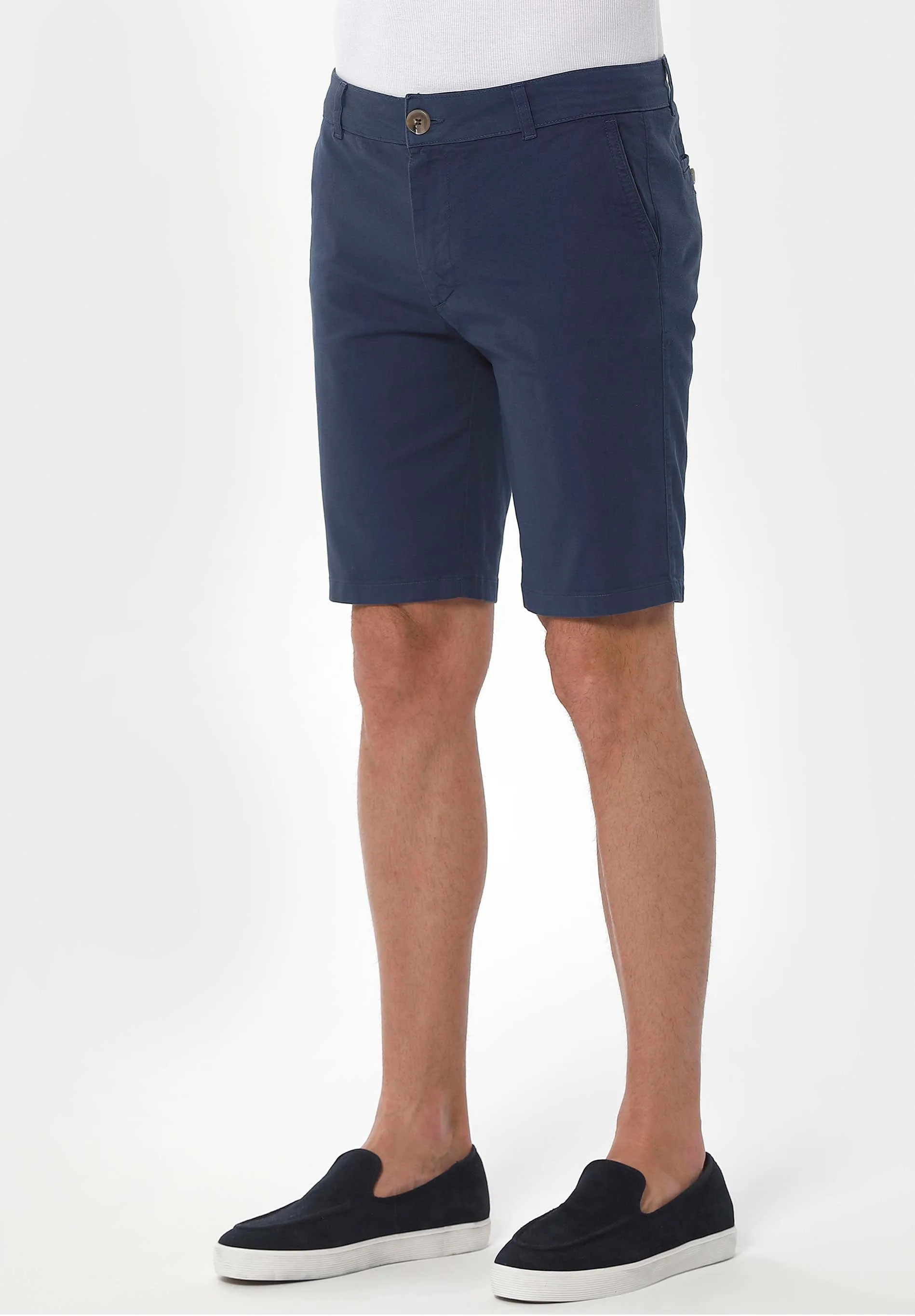 Men's Slim Organic Cotton Chino Shorts Navy sold by Ivalo.com product image thumbnail 3