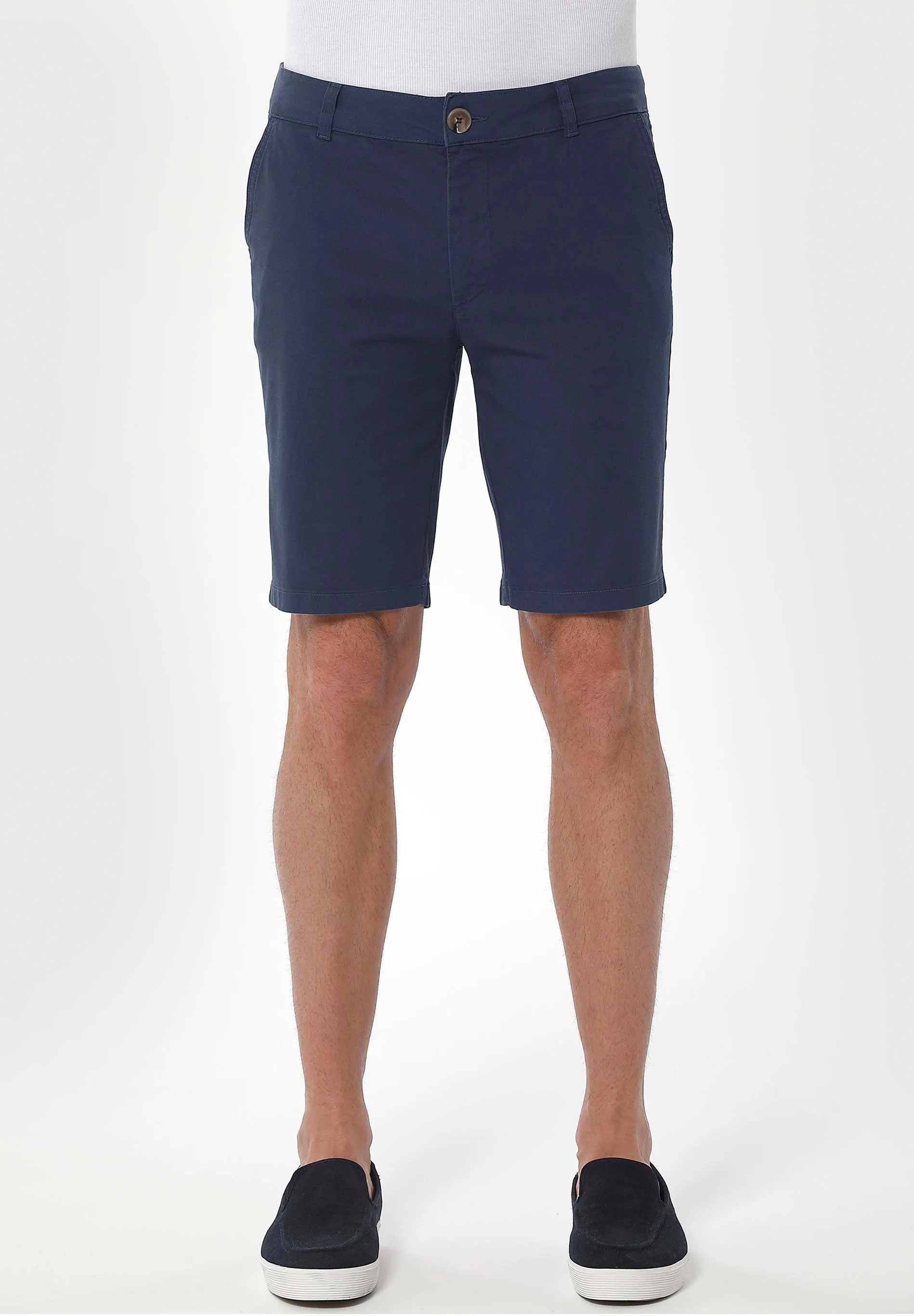 Men's Slim Organic Cotton Chino Shorts Navy sold by Ivalo.com