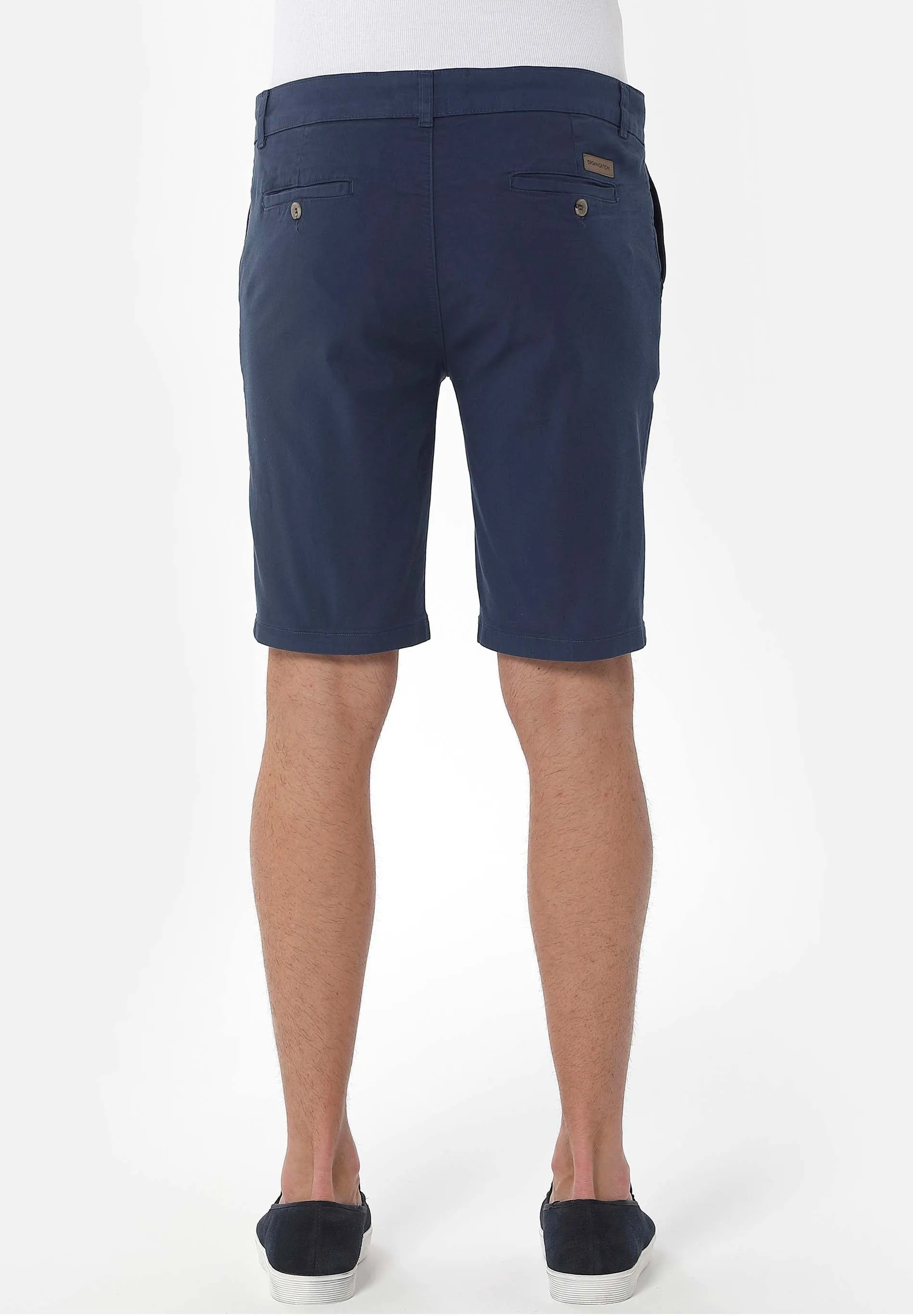 Men's Slim Organic Cotton Chino Shorts Navy sold by Ivalo.com product image thumbnail 4