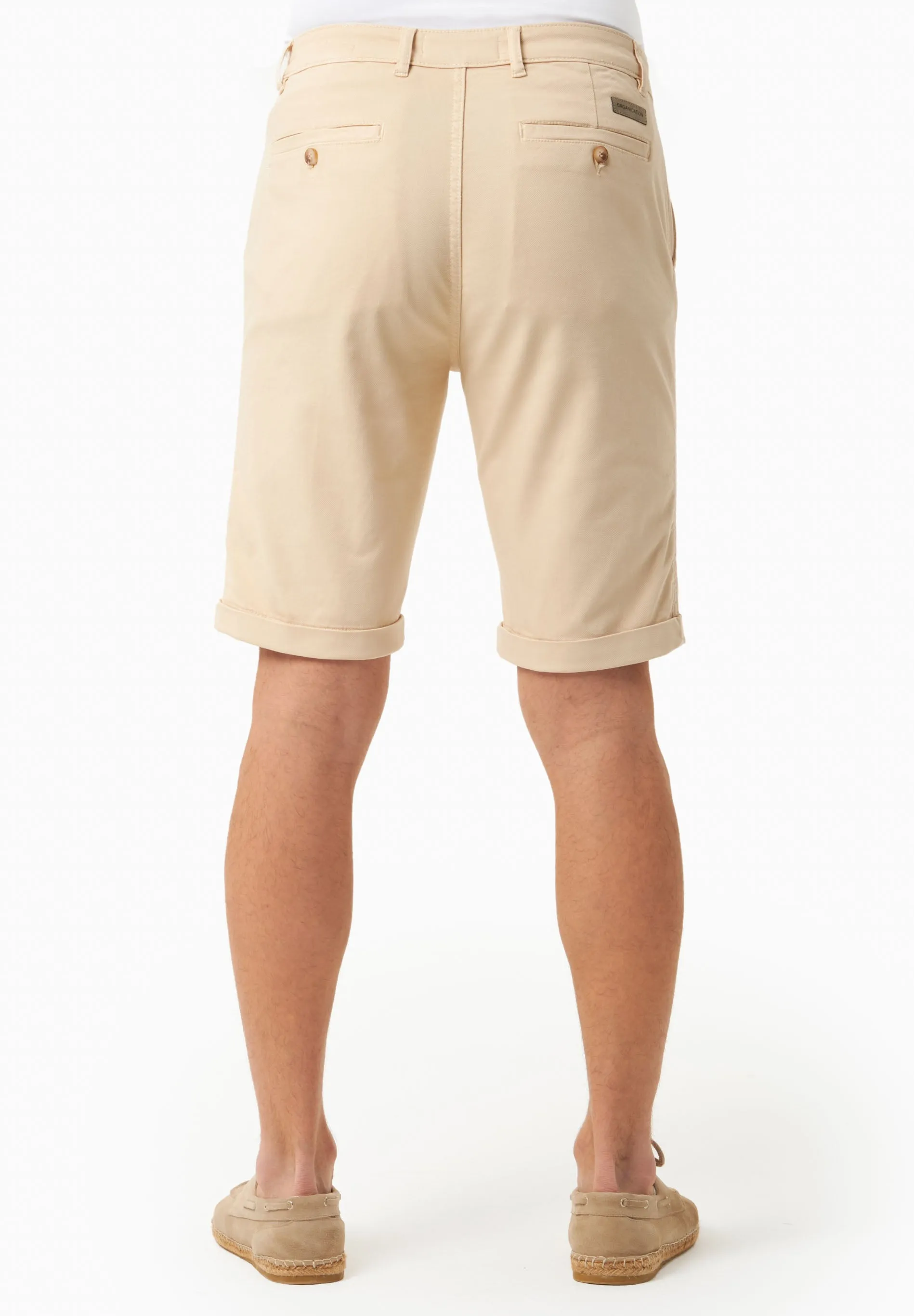 Men's Regular-Fit Organic Cotton Shorts Beige sold by Ivalo.com product image thumbnail 4