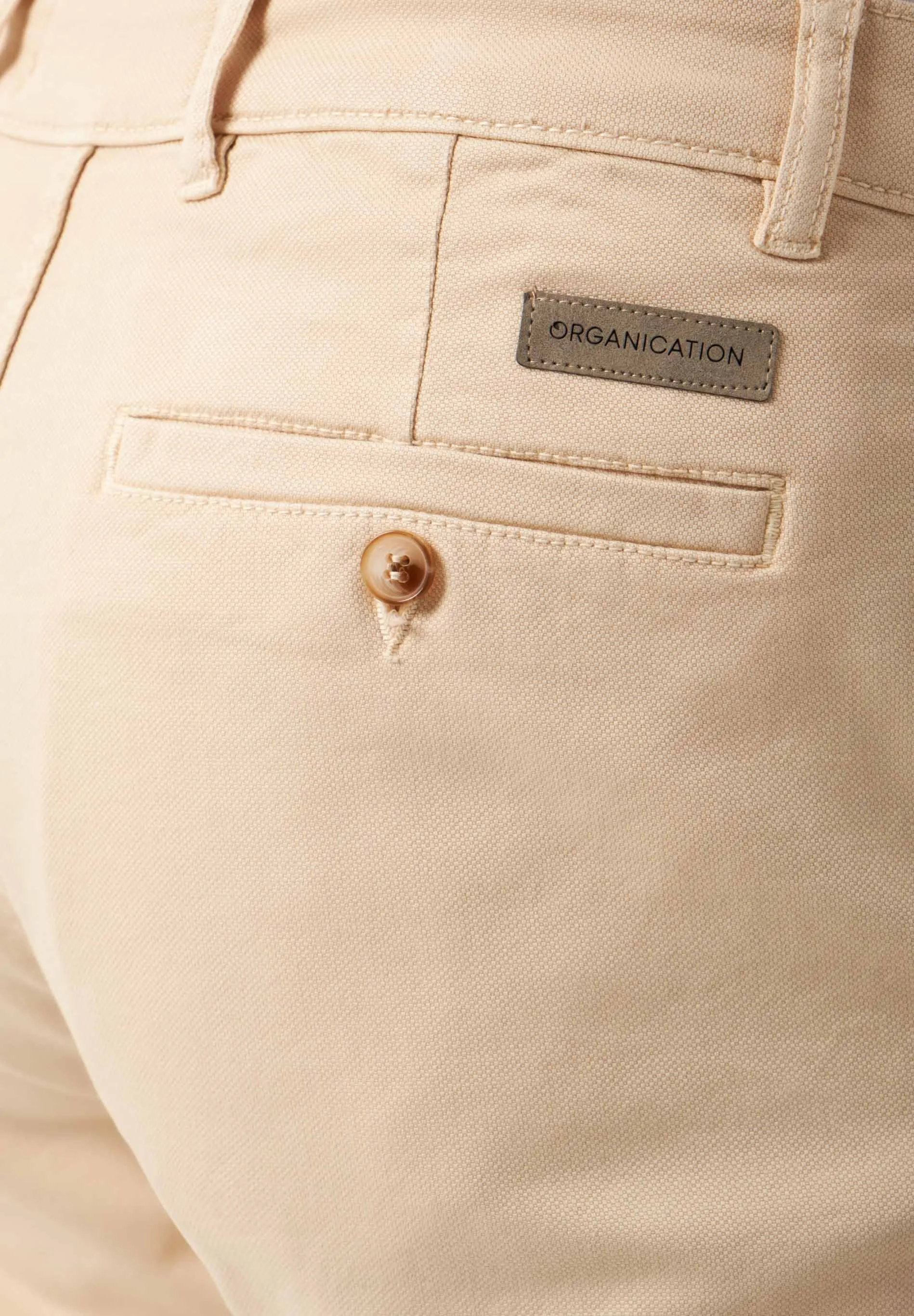 Men's Regular-Fit Organic Cotton Shorts Beige sold by Ivalo.com product image thumbnail 5