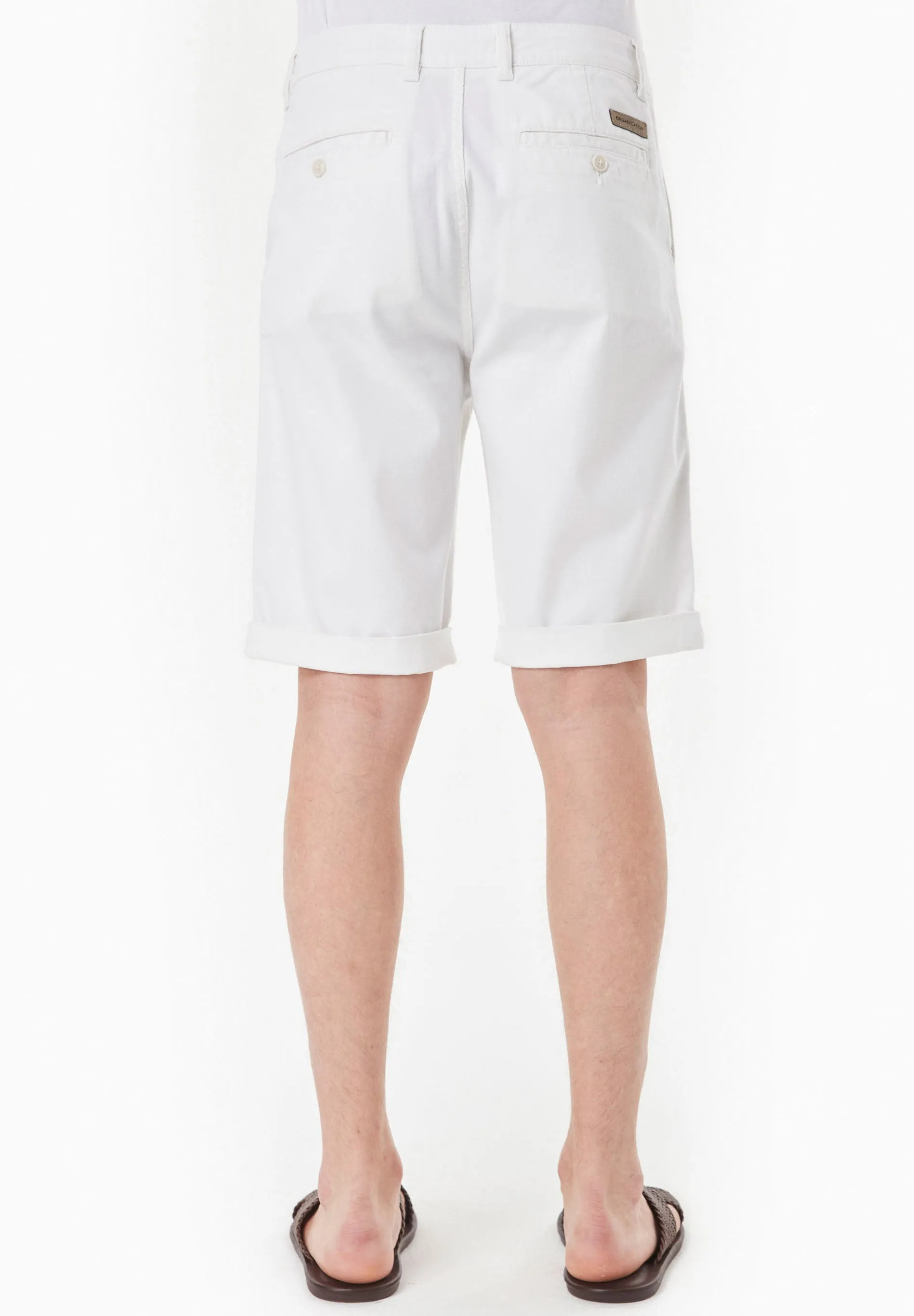 Men's Regular-Fit Organic Cotton Shorts White sold by Ivalo.com product image thumbnail 4
