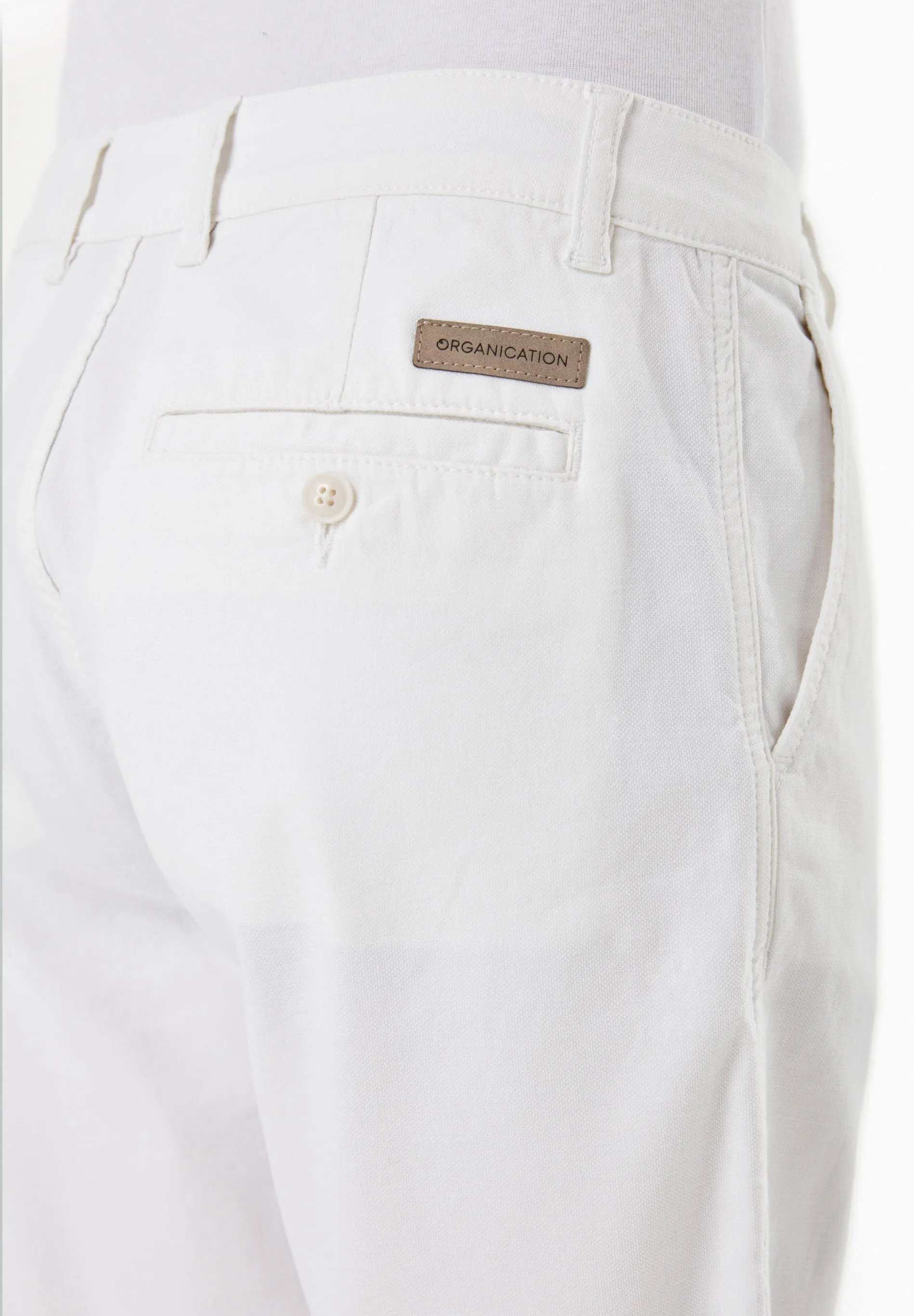 Men's Regular-Fit Organic Cotton Shorts White sold by Ivalo.com product image thumbnail 5
