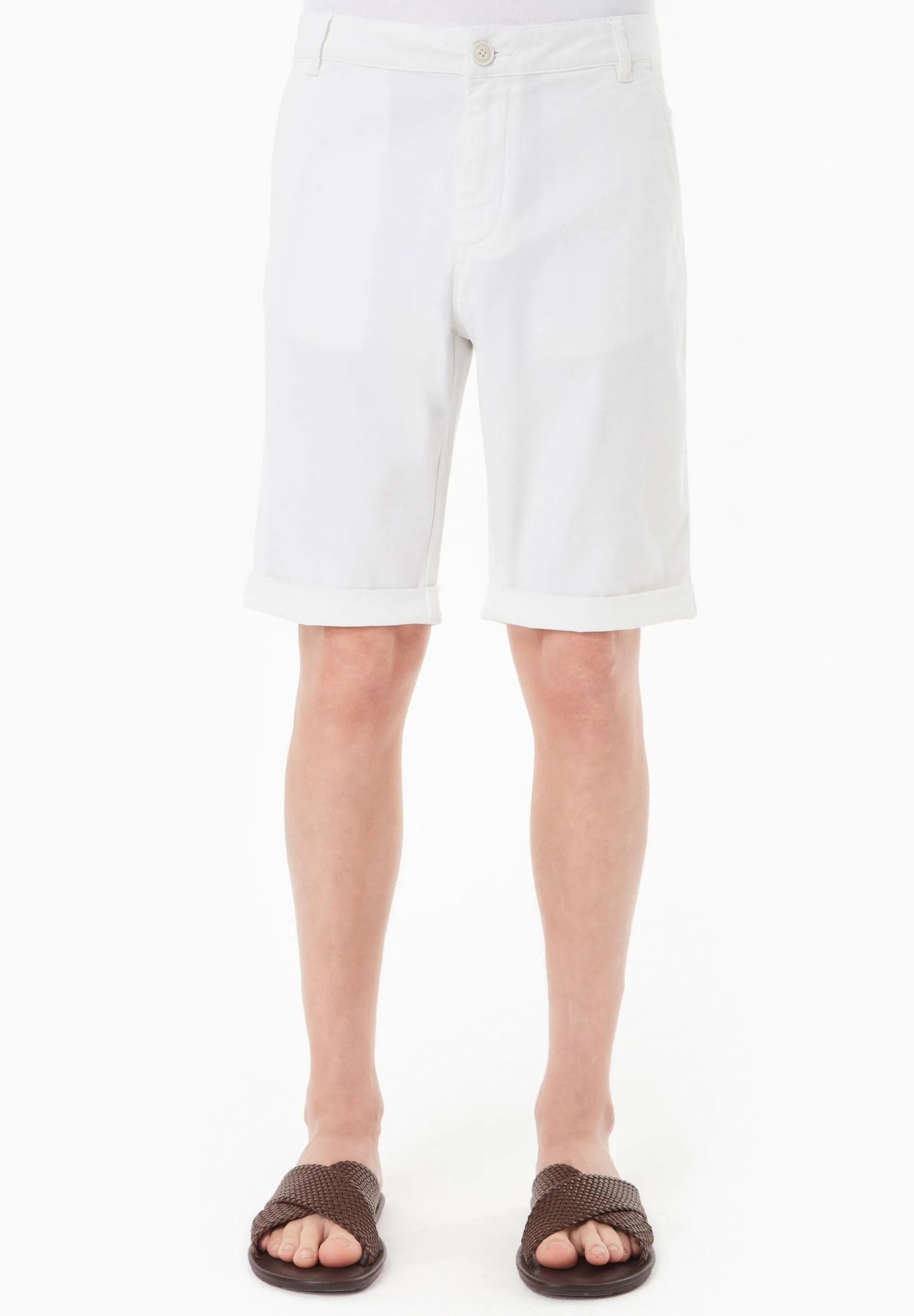 Men's Regular-Fit Organic Cotton Shorts White sold by Ivalo.com