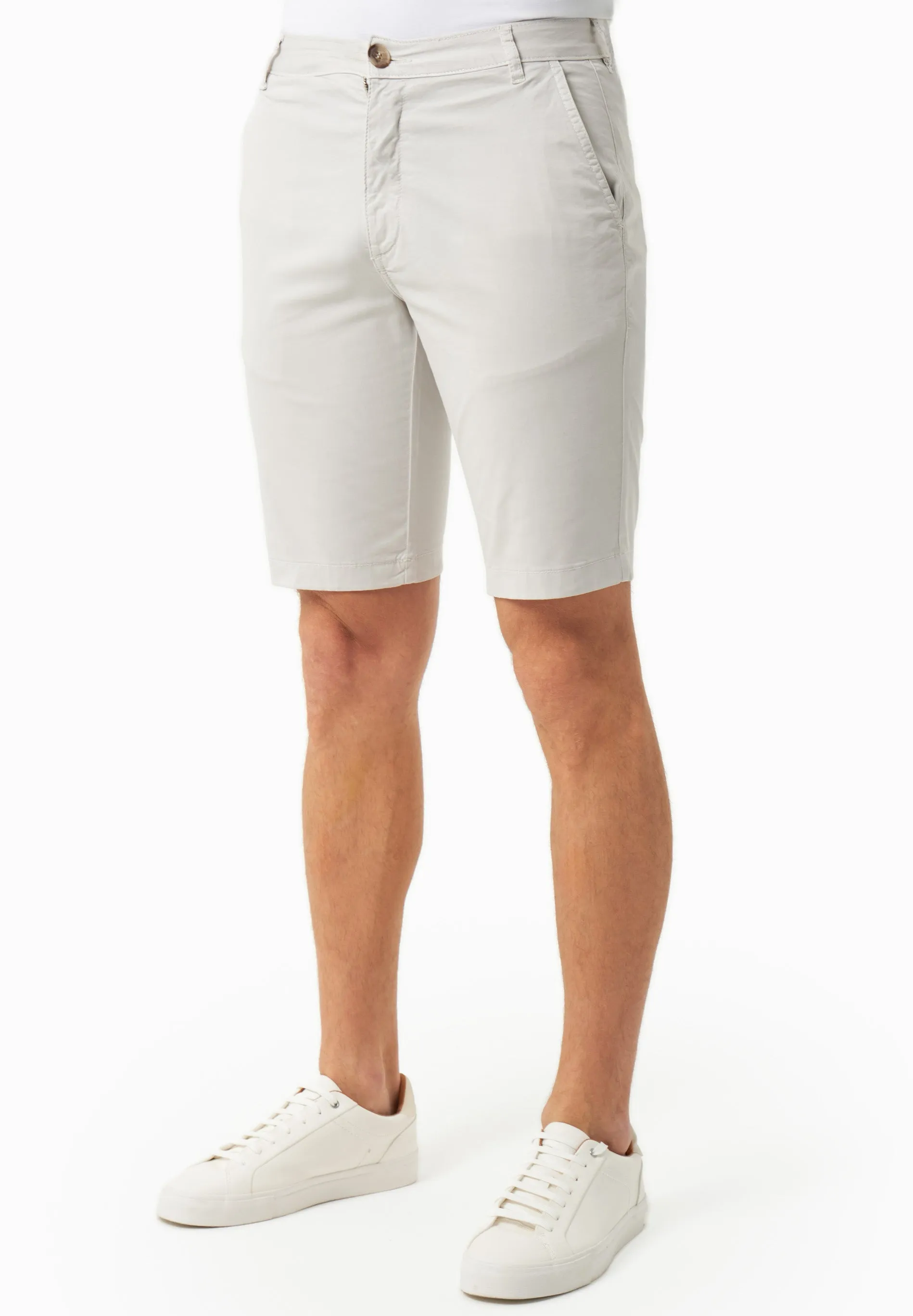 Men's Slim-Fit Organic Cotton Chino Shorts Light Grey sold by Ivalo.com product image thumbnail 3