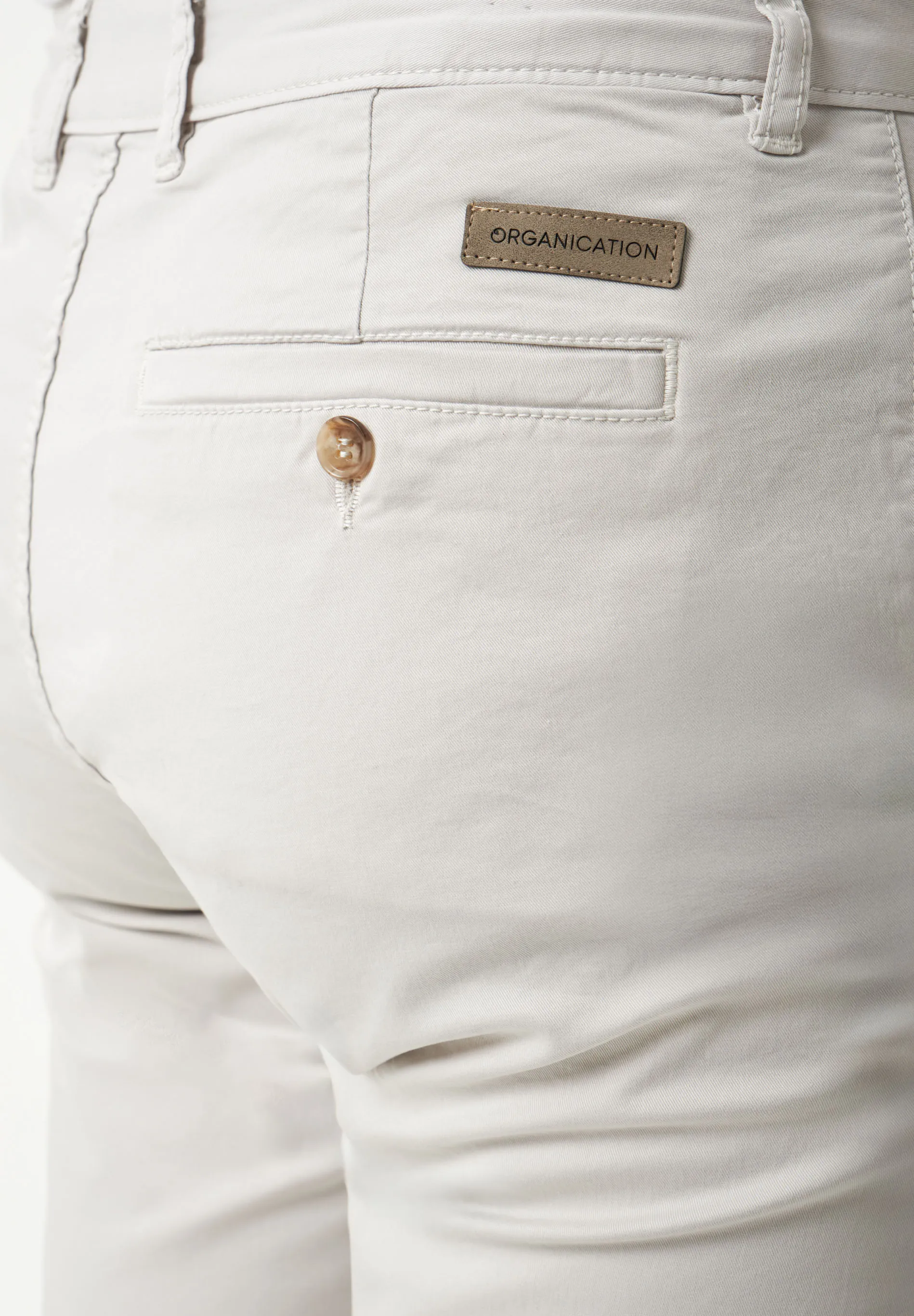 Men's Slim-Fit Organic Cotton Chino Shorts Light Grey sold by Ivalo.com product image thumbnail 5