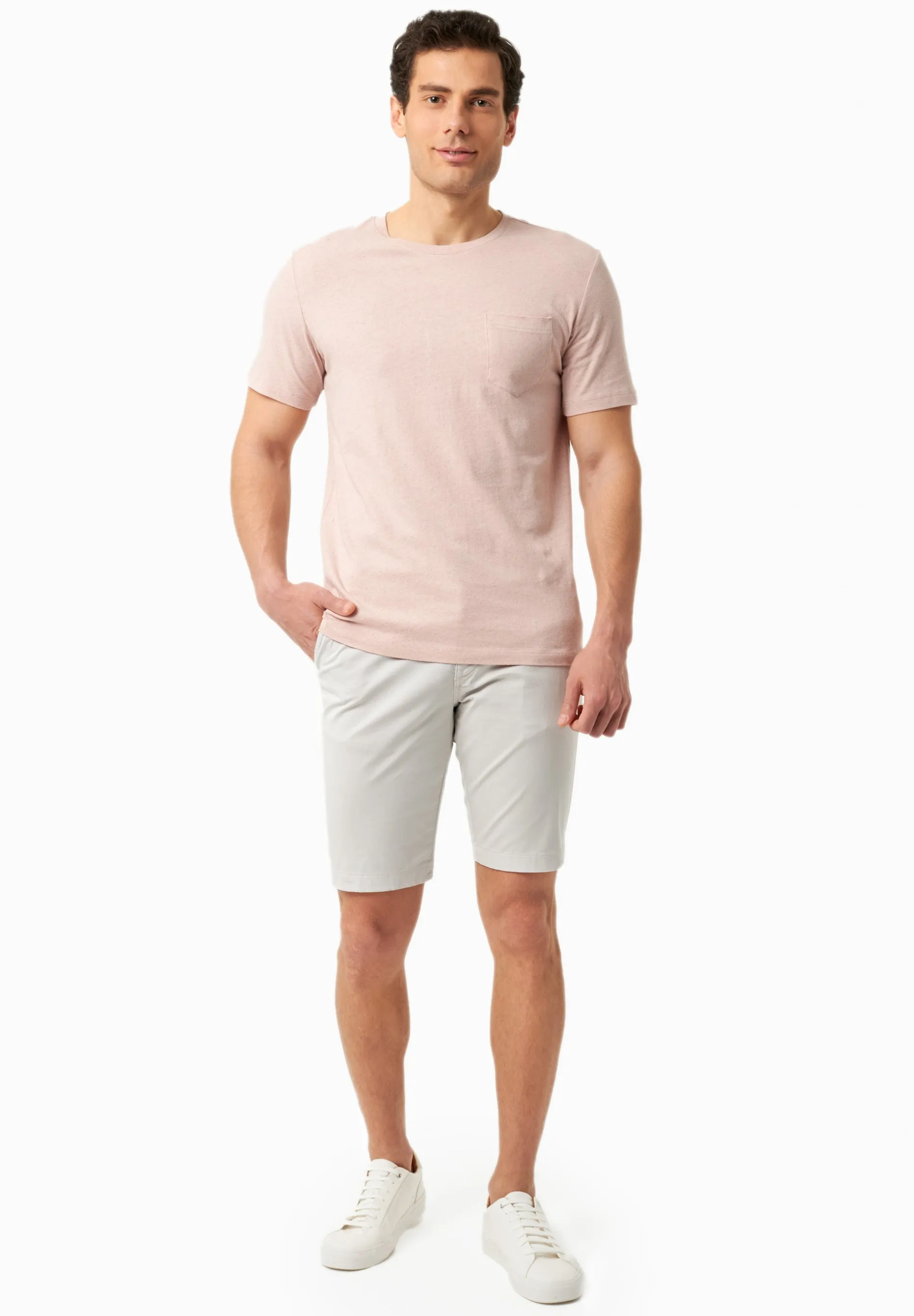 Men's Slim-Fit Organic Cotton Chino Shorts Light Grey sold by Ivalo.com product image thumbnail 2