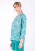 Patterned Organic Cotton Voile Blouse Emerald Flower sold by Ivalo.com