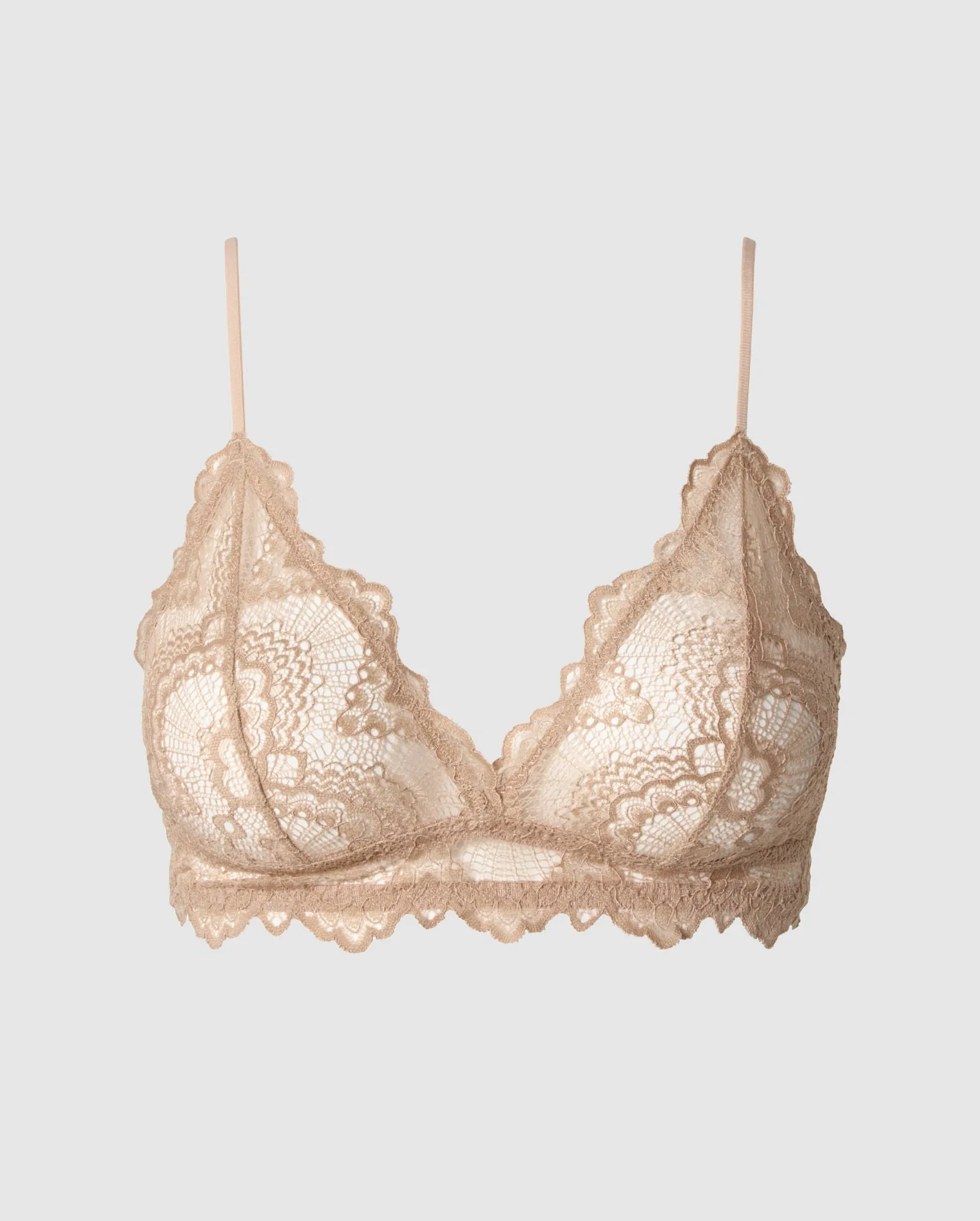 Lace Triangle Bralette Warm Nude sold by Ivalo.com