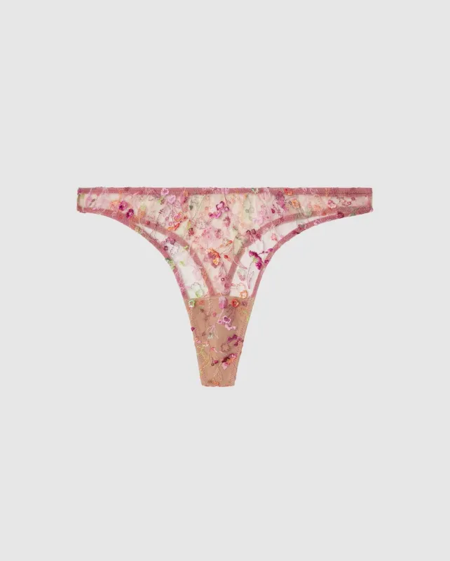 Mesh Thong Pink sold by Ivalo.com