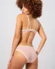 Mesh Lace Trim Bikini Briefs Powder Pink/Light Yellow sold by Ivalo.com