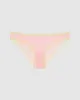 Mesh Lace Trim Bikini Briefs Powder Pink/Light Yellow sold by Ivalo.com