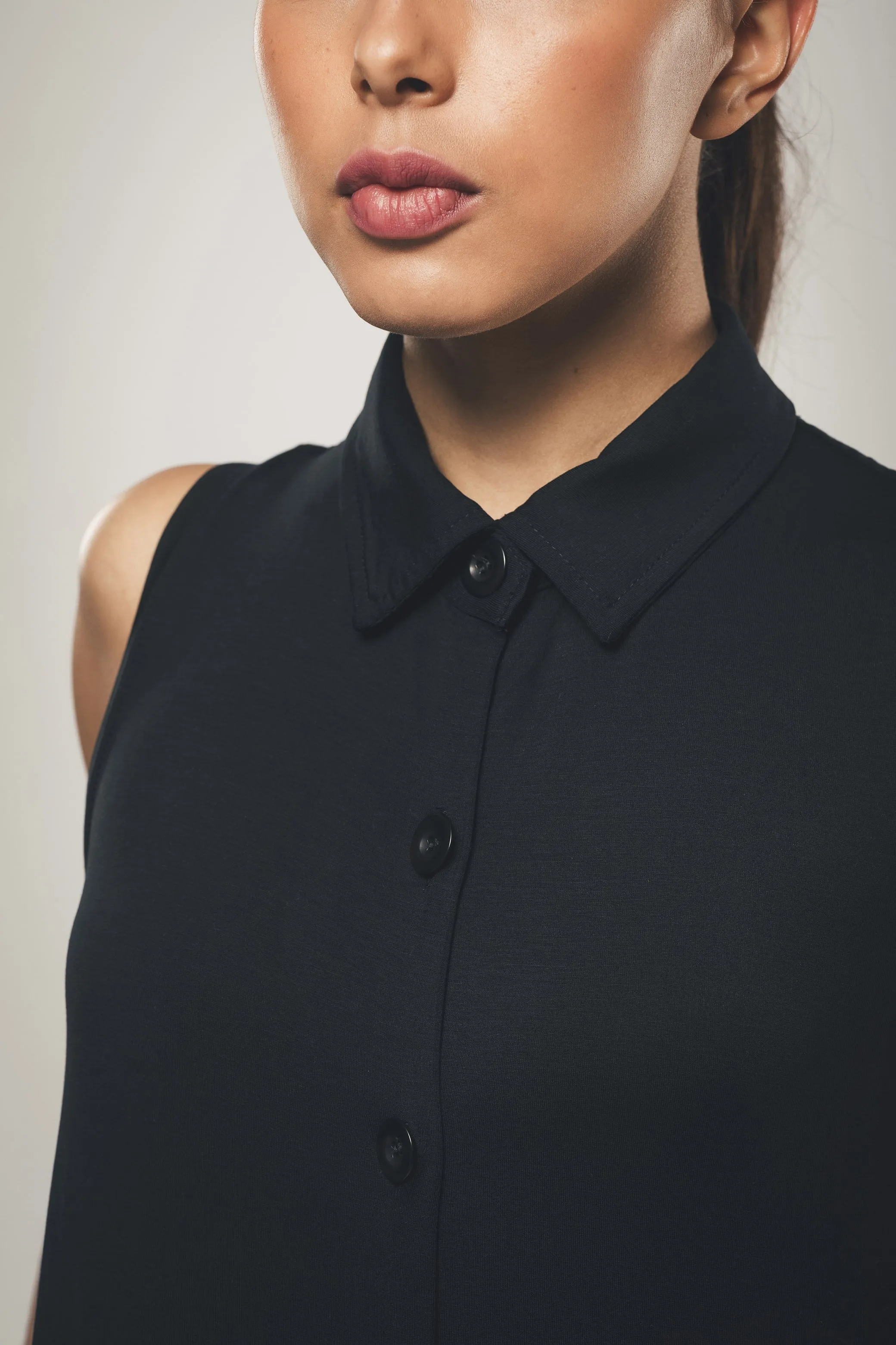 Sleeveless Shirt Dress Black sold by Ivalo.com product image thumbnail 4