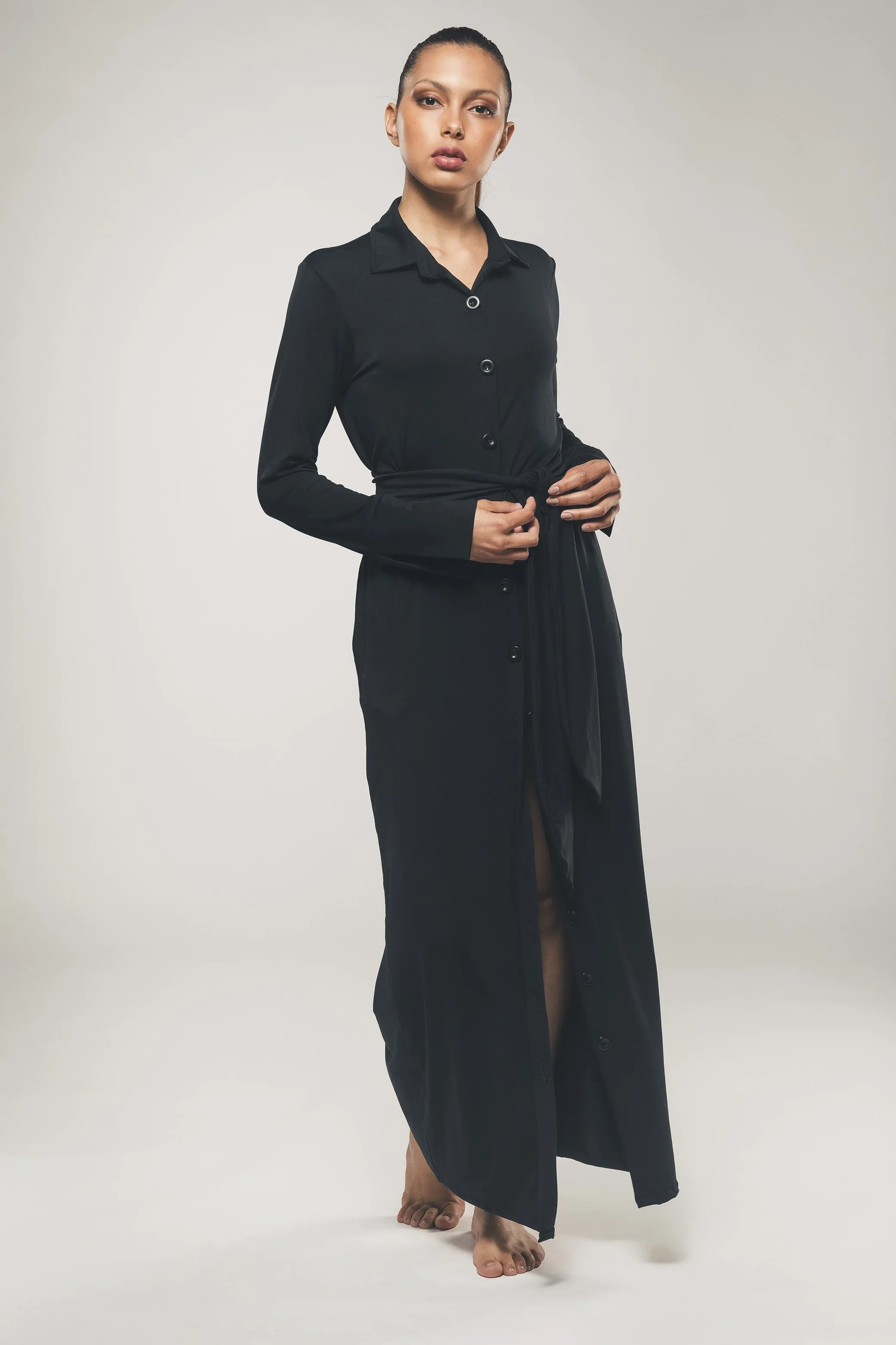 Maxi Shirt Dress Black sold by Ivalo.com