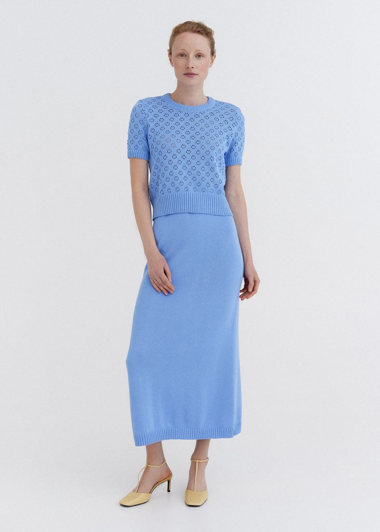 Knitted Cotton Lace Top Sky sold by Ivalo.com product image thumbnail 3