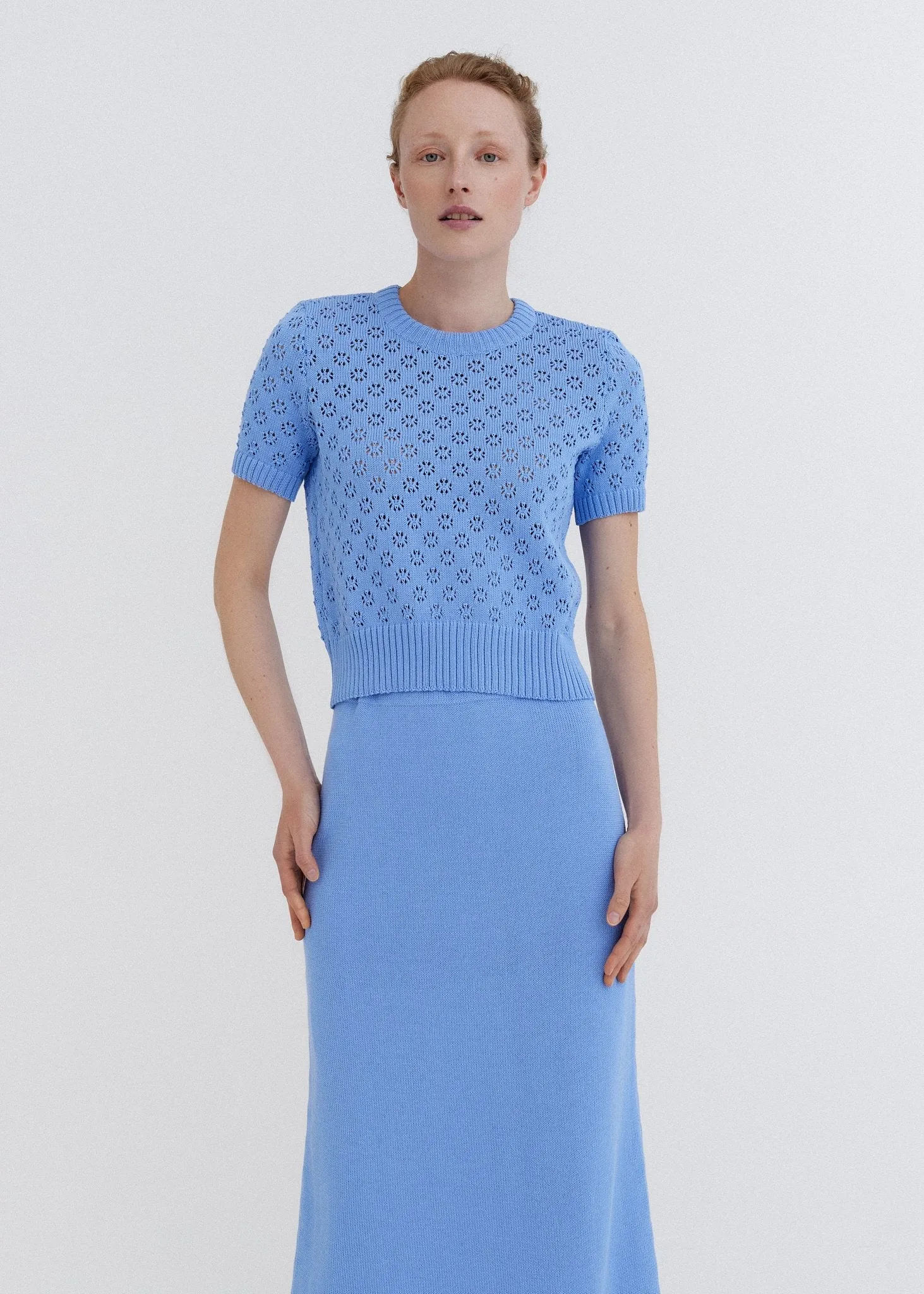 Knitted Cotton Lace Top Sky sold by Ivalo.com product image thumbnail 4