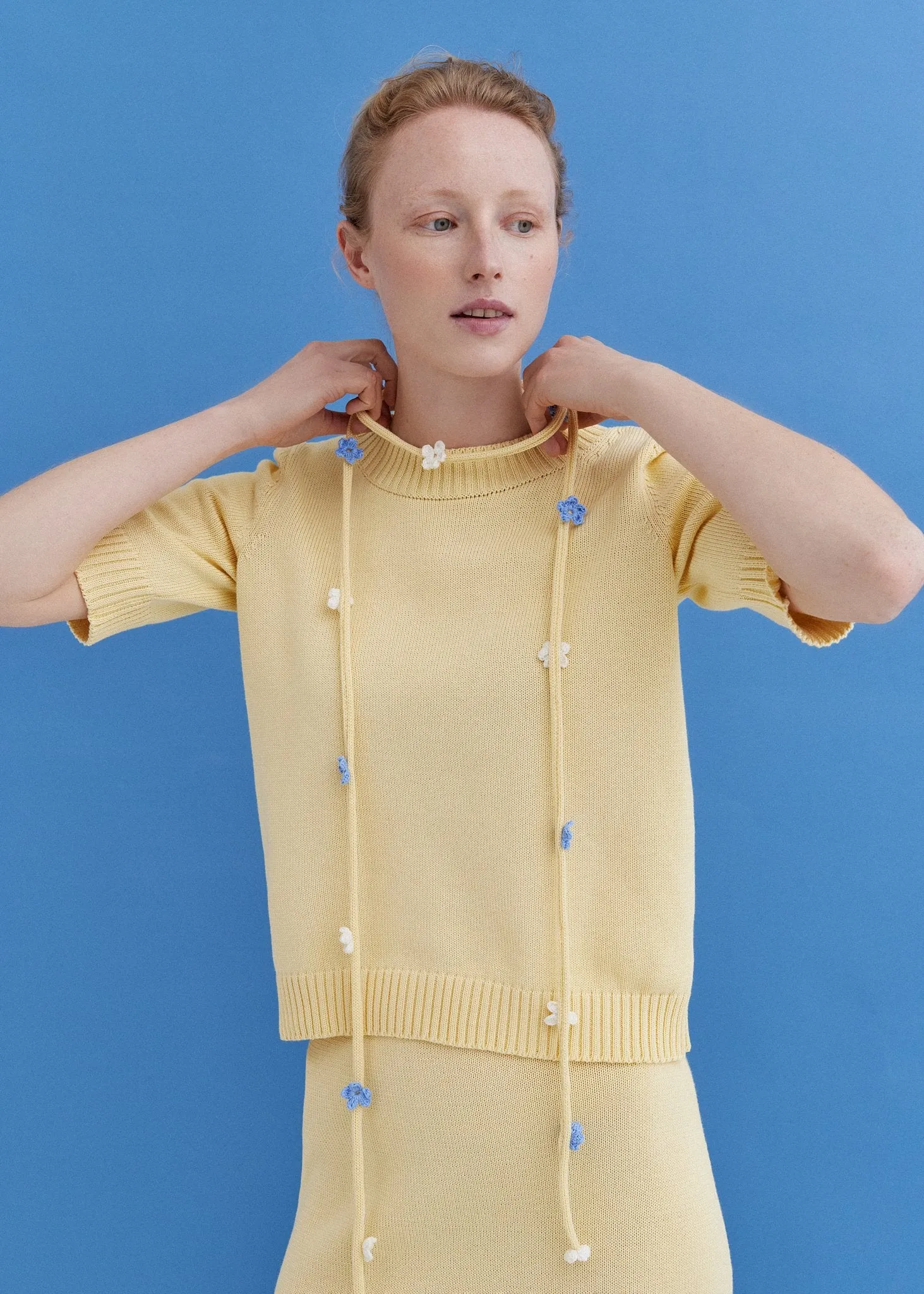 Knitted Cotton Short Sleeve Top Sun sold by Ivalo.com product image thumbnail 3