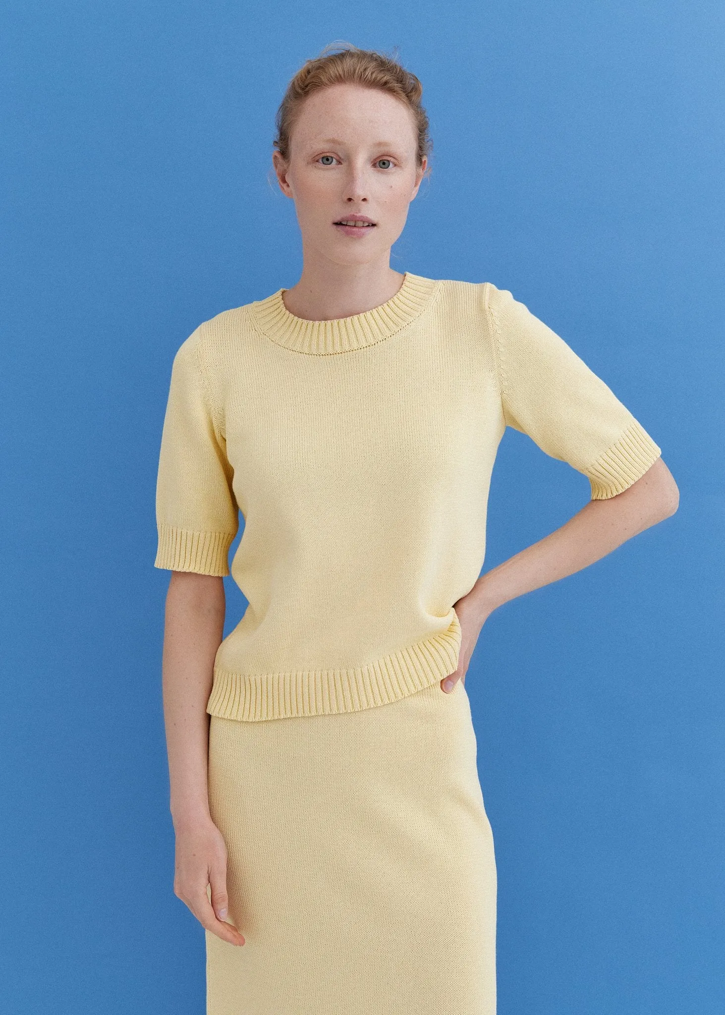 Knitted Cotton Short Sleeve Top Sun sold by Ivalo.com