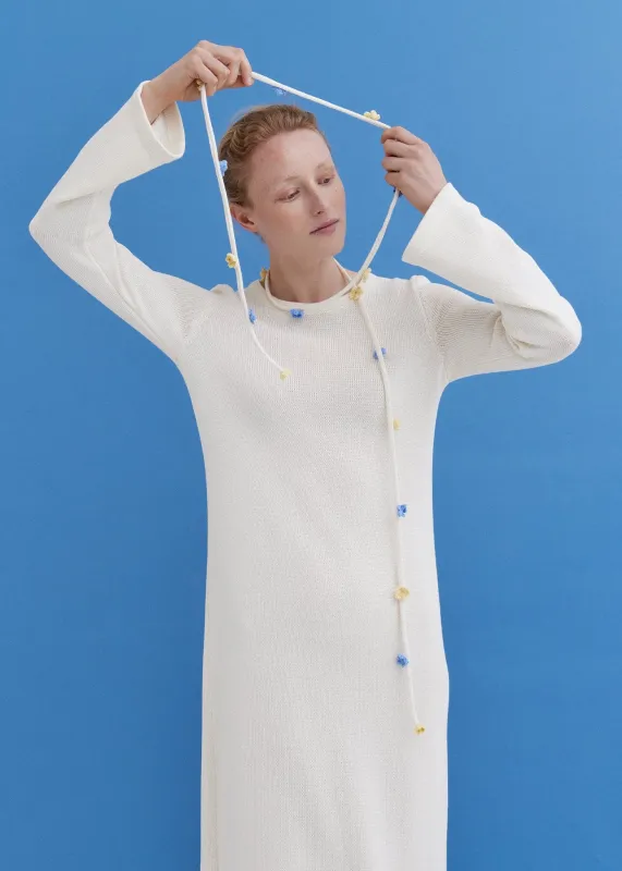 Handcrafted Cotton Flower Necklace Lily sold by Ivalo.com