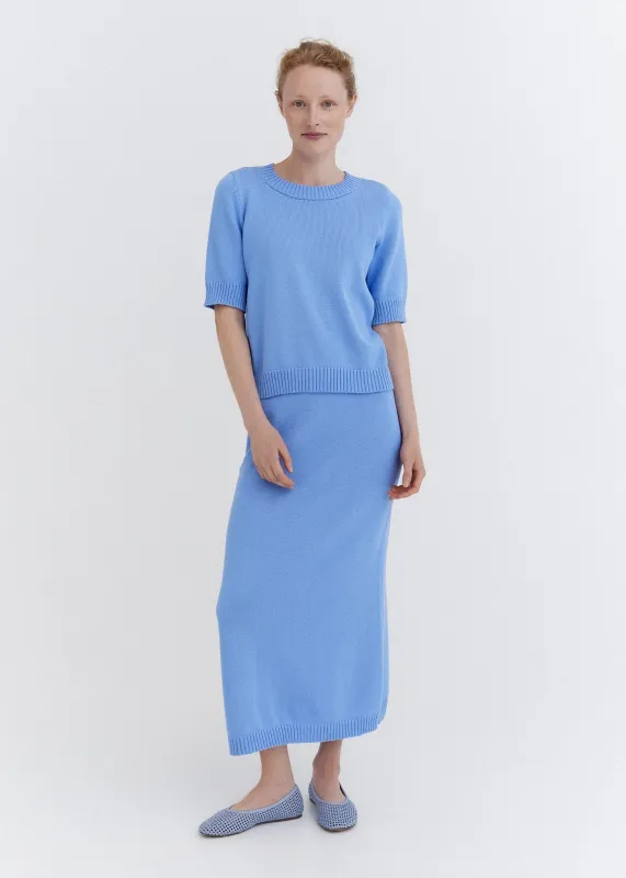 Knitted Cotton Top and Skirt Set Sky sold by Ivalo.com