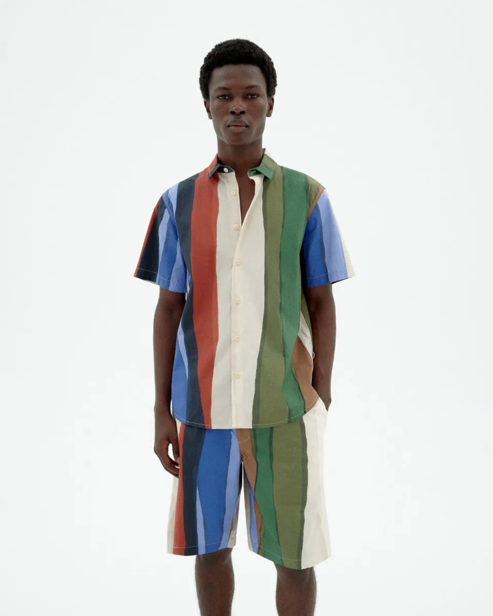Tom Button-Up Shirt River Stripes Multicolor | Parallel