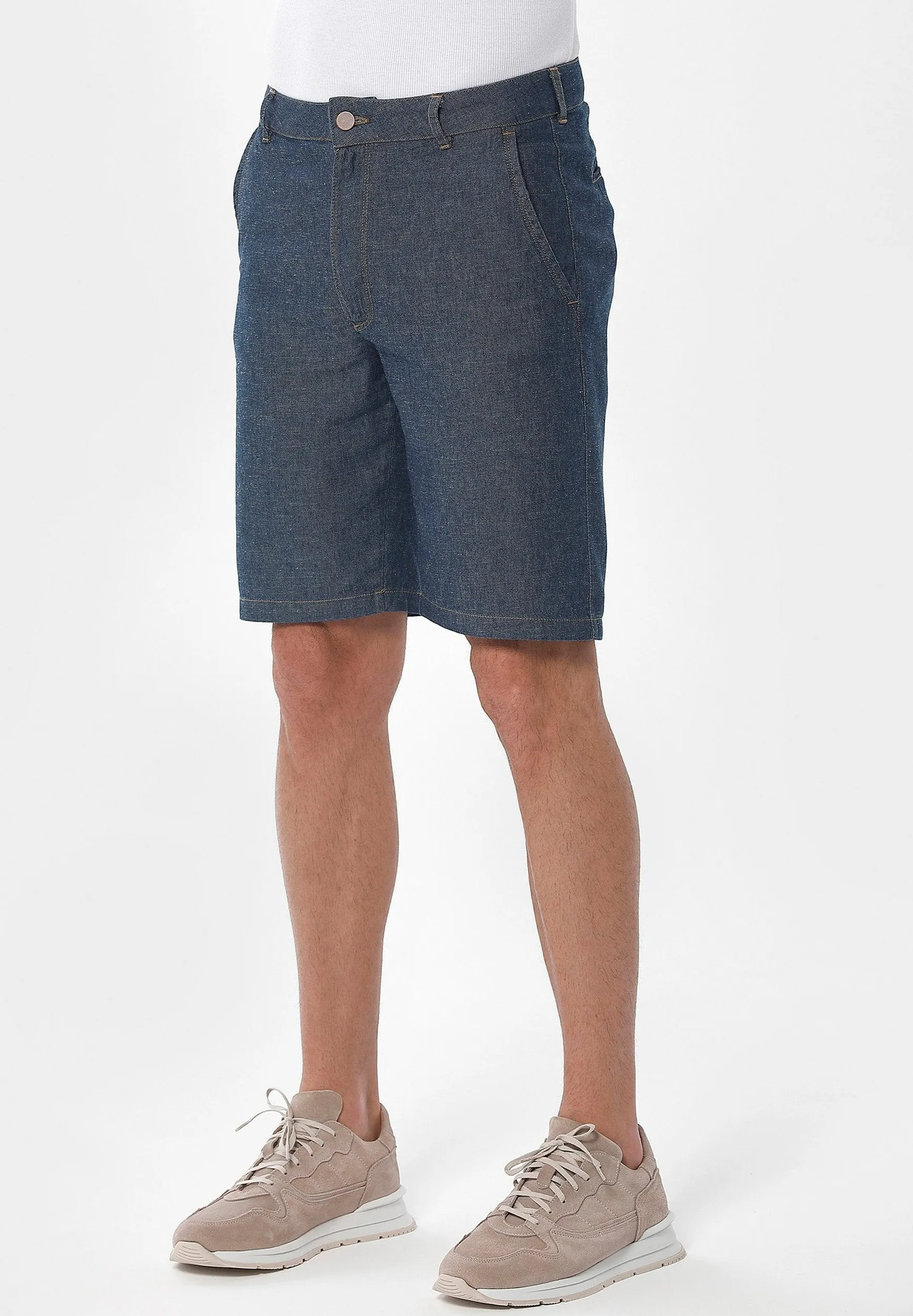 Men's Hemp Blend Denim Shorts Save Blue sold by Ivalo.com